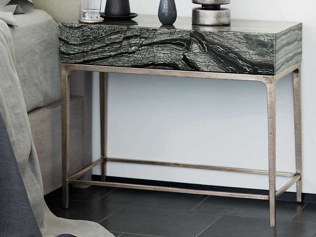 Bernhardt Linea 1-Drawer Gray Nightstand