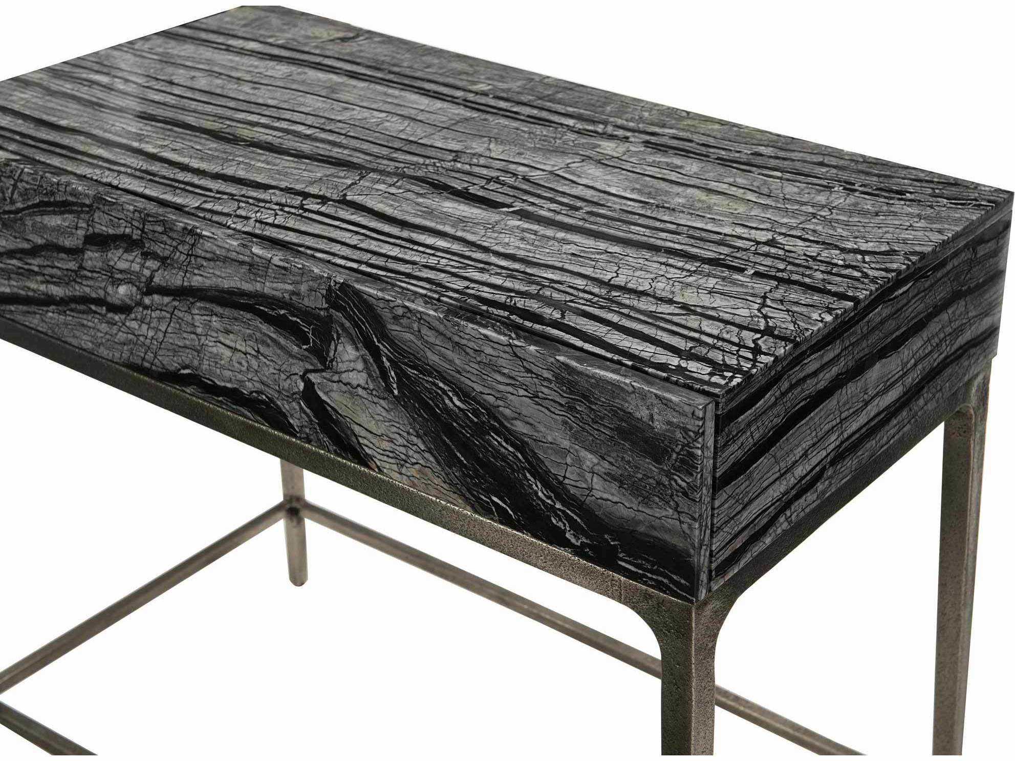 Bernhardt Linea 1-Drawer Gray Nightstand