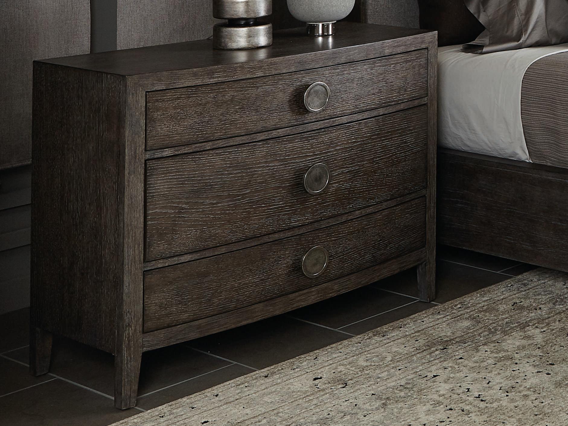 Bernhardt Linea 3-Drawers Brown Oak Wood Bachelor's Chest