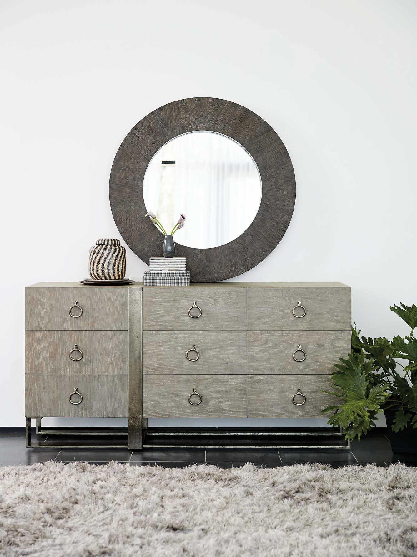 Bernhardt Linea Round Wall Mirror