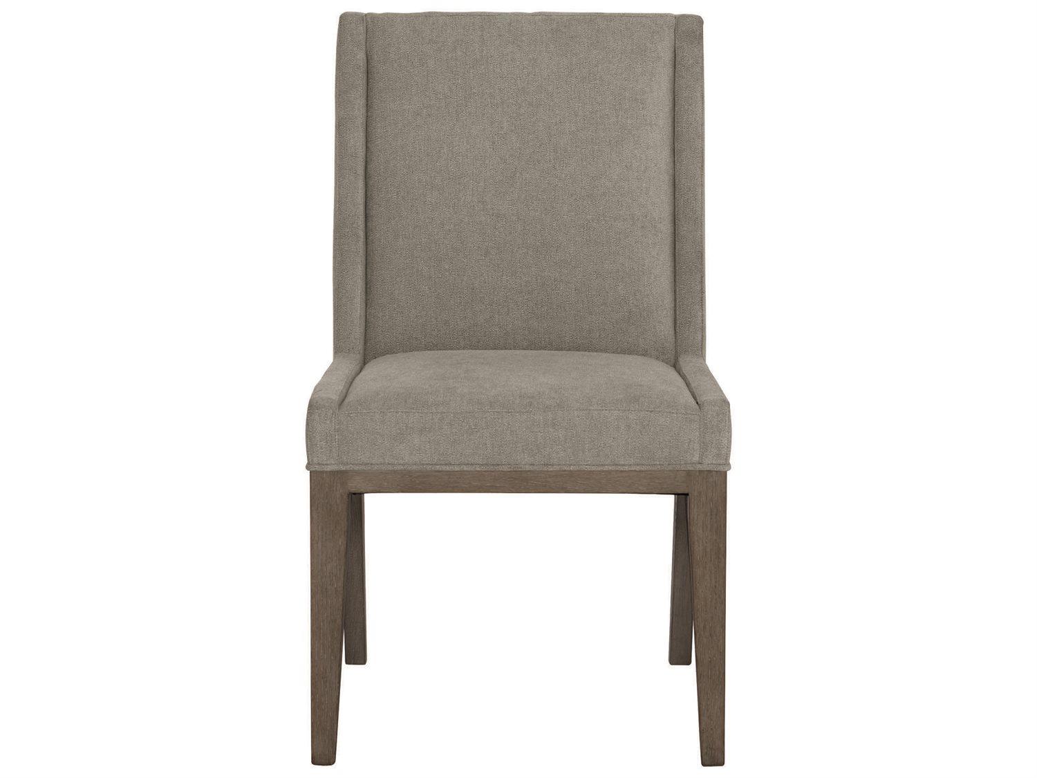 Bernhardt Linea Ash Wood Gray Upholstered Side Dining Chair