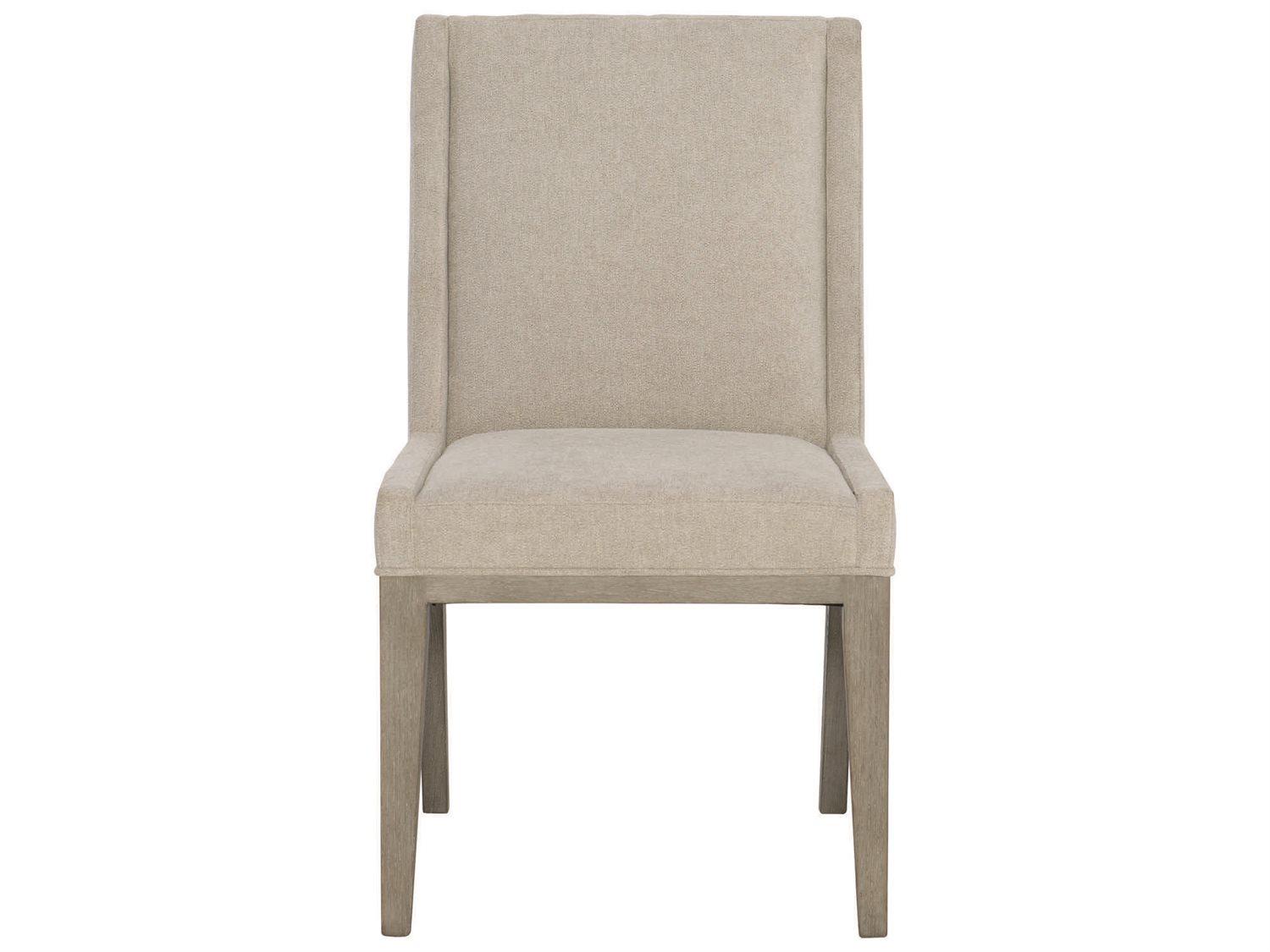 Bernhardt Linea Ash Wood Beige Upholstered Side Dining Chair