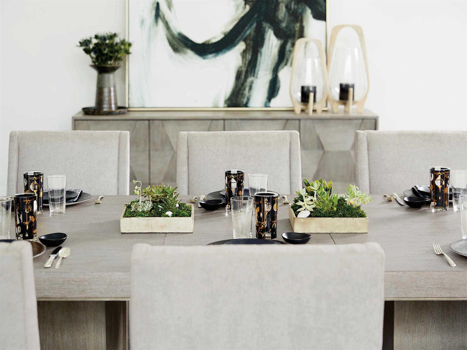 Bernhardt Linea Ash Wood Beige Upholstered Side Dining Chair