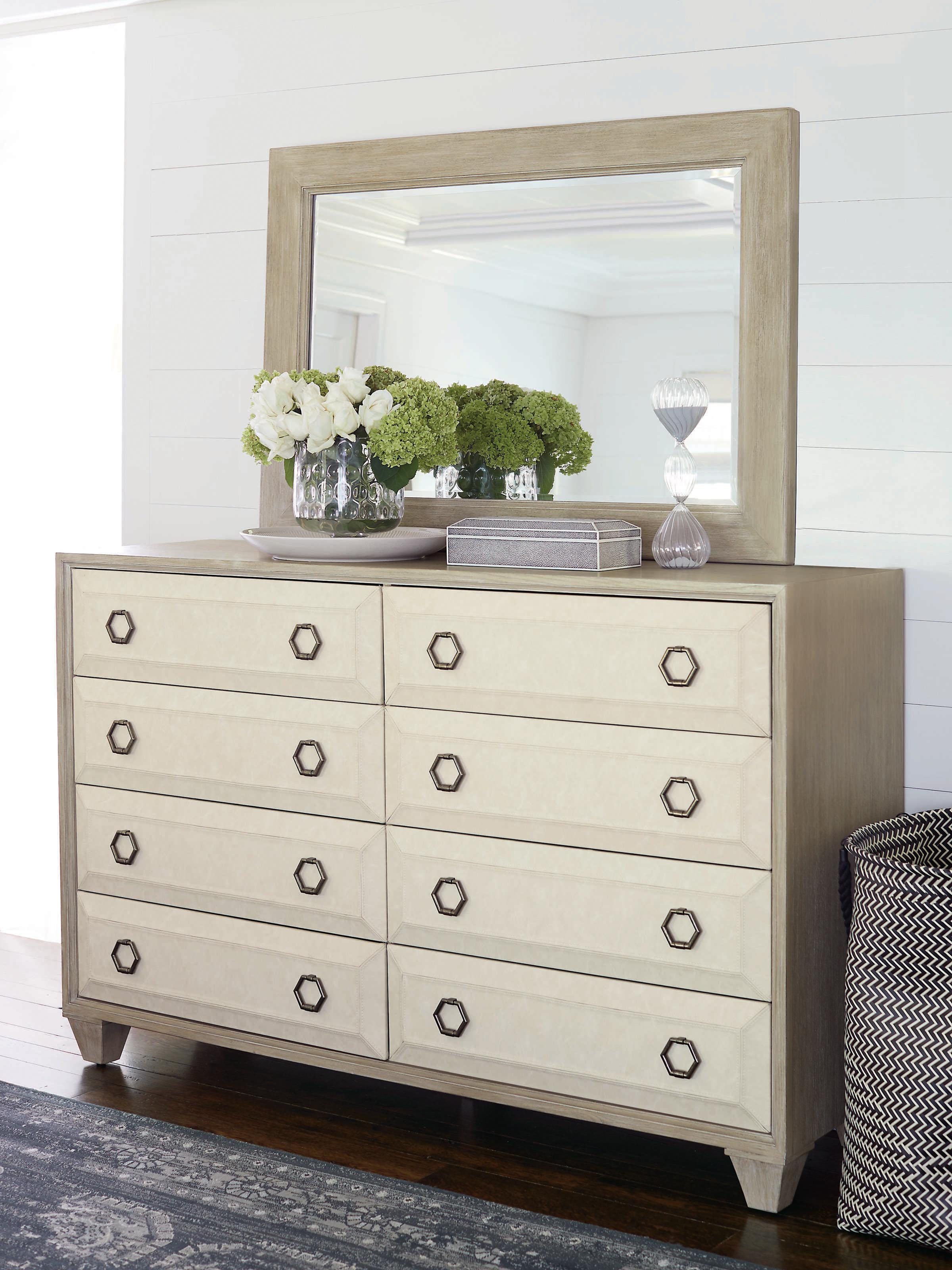 Bernhardt Santa Barbara 8-Drawers Beige Oak Wood Double Dresser