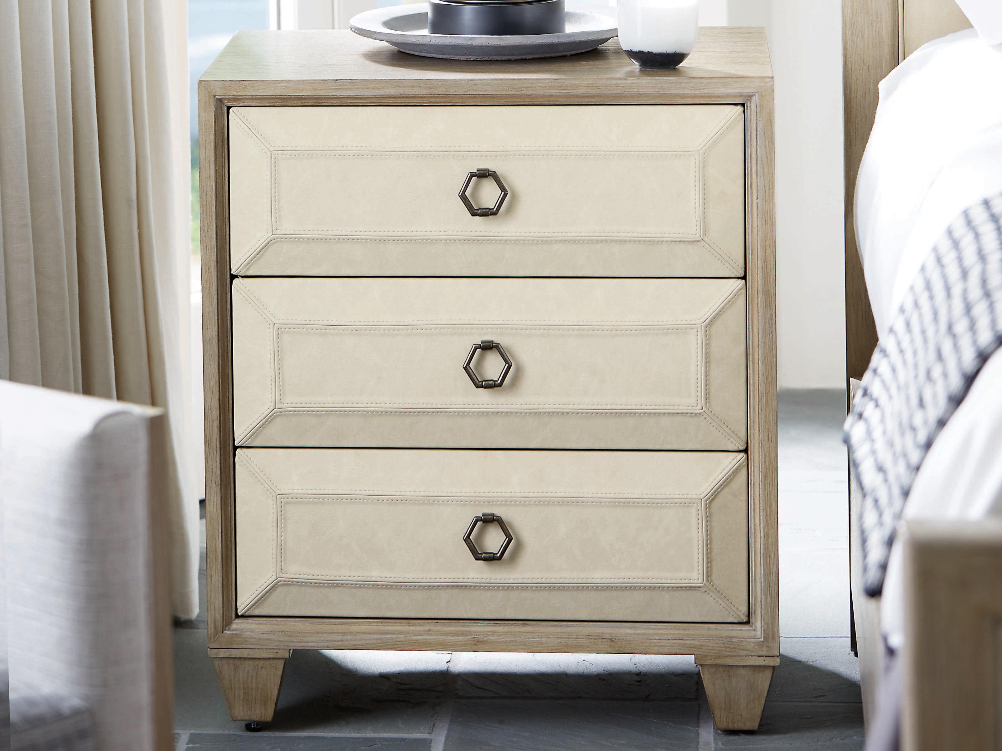 Bernhardt Santa Barbara 3-Drawers Beige Oak Wood Nightstand
