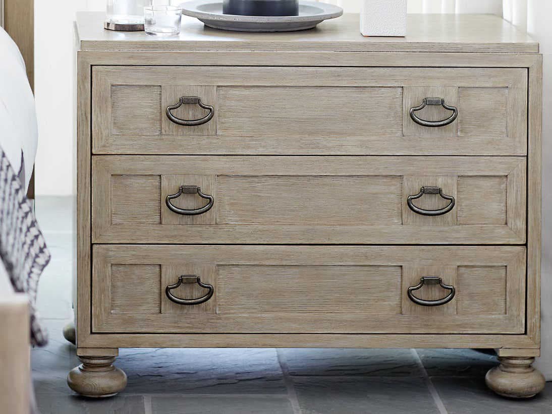 Bernhardt Santa Barbara 3-Drawers Brown Oak Wood Chest Bachelor's Chest