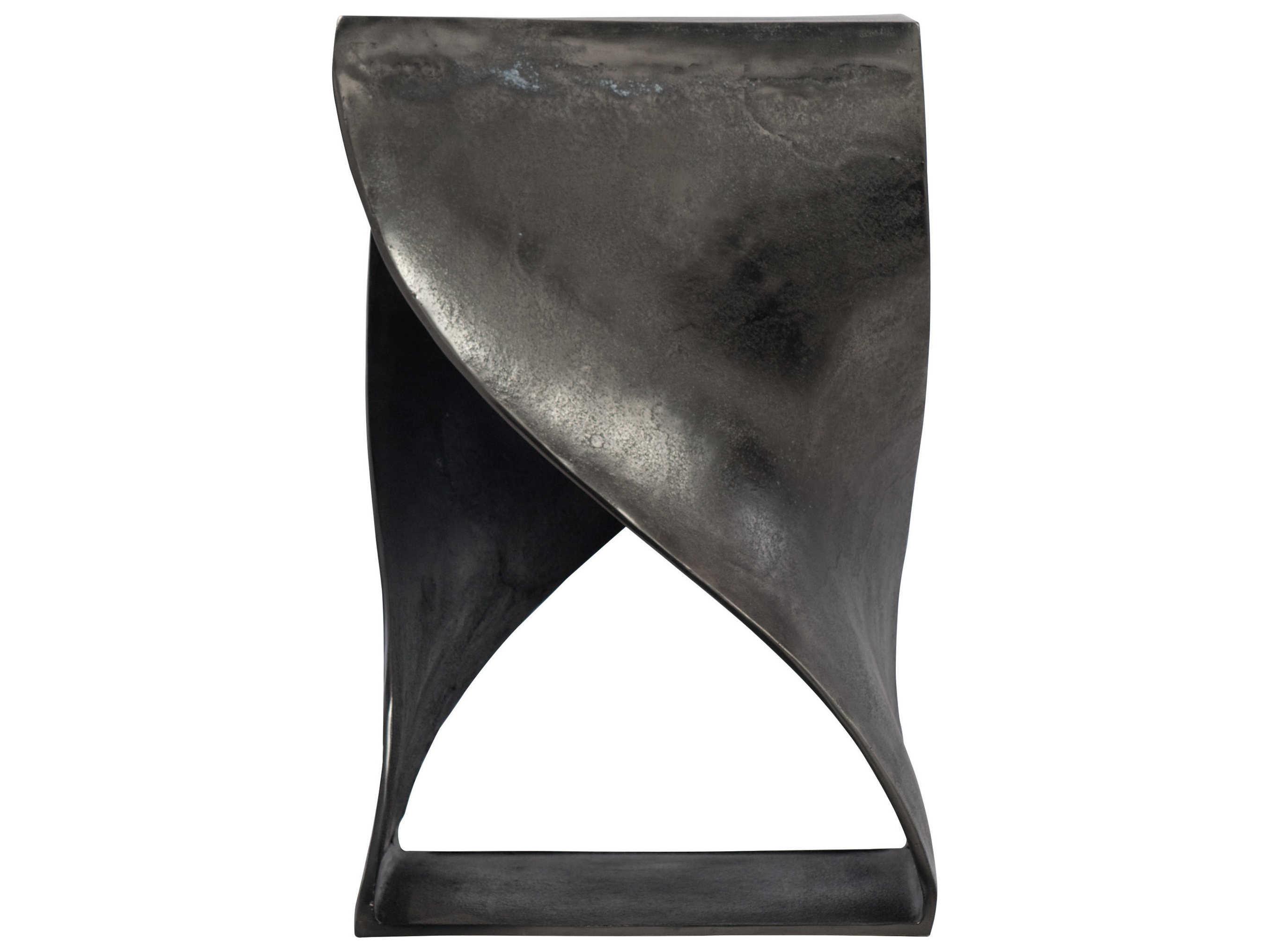 Bernhardt Interiors Vika Square Metal Graphite Accent Table