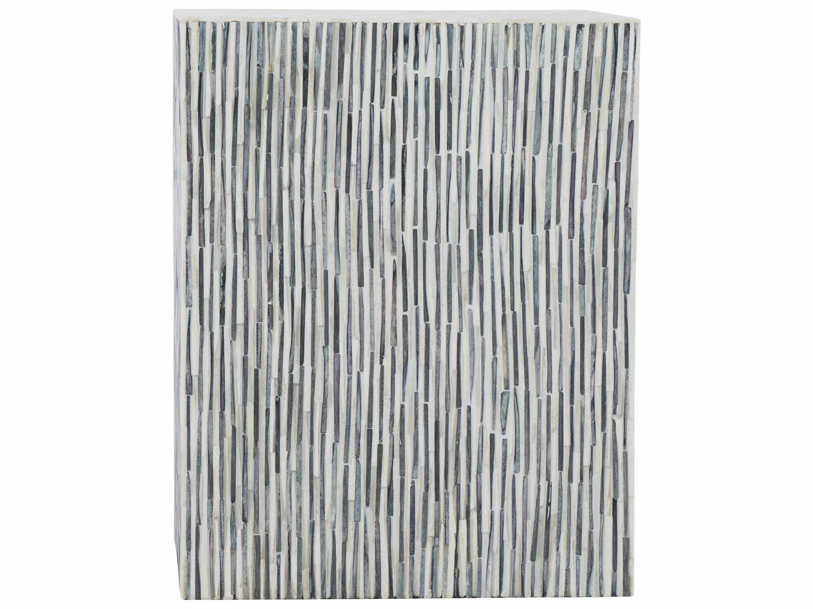 Bernhardt Interiors Cleo Square Gray White Drink Table