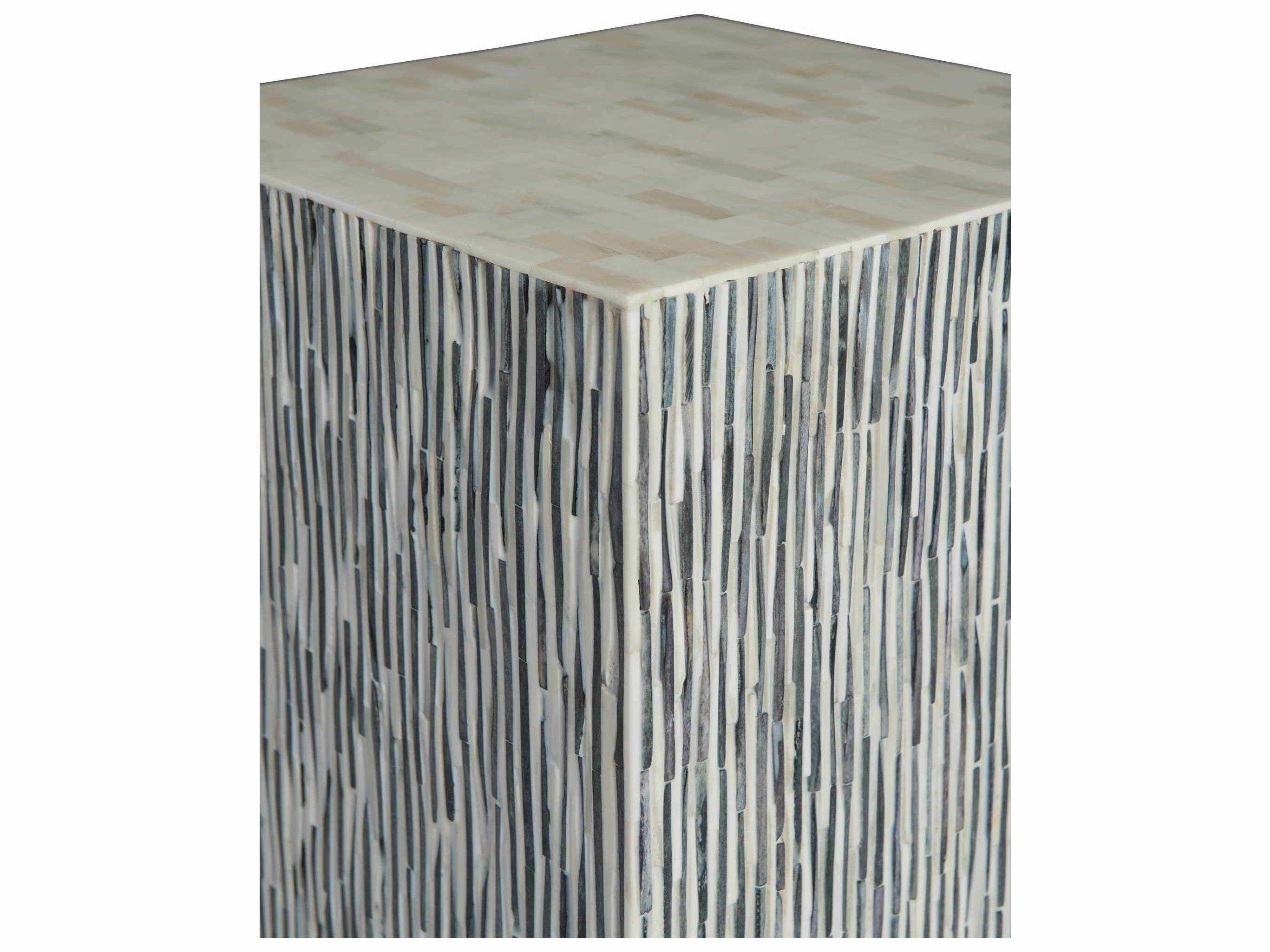 Bernhardt Interiors Cleo Square Gray White Drink Table