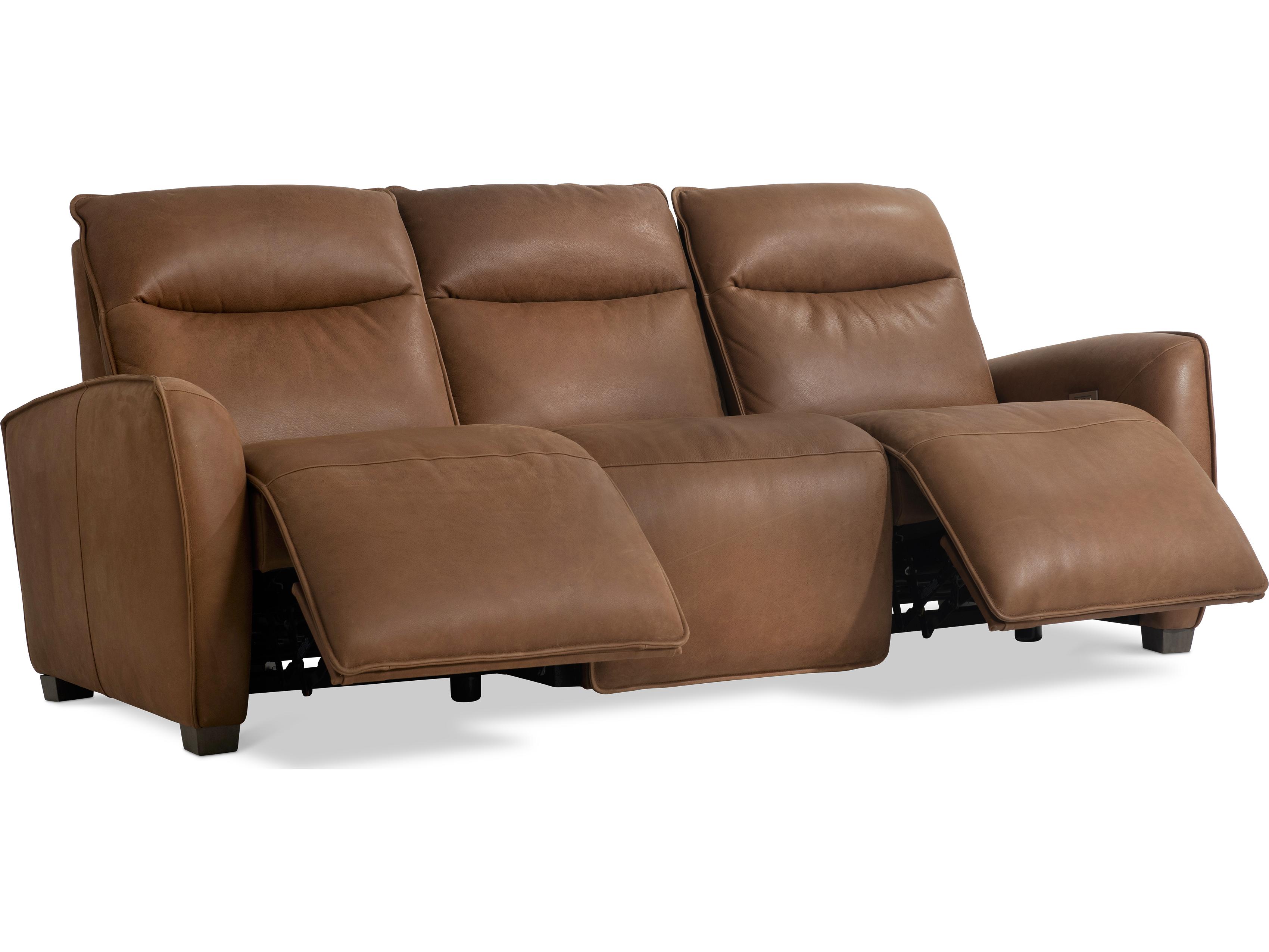 Bernhardt Sorrento Brown Leather Sofa
