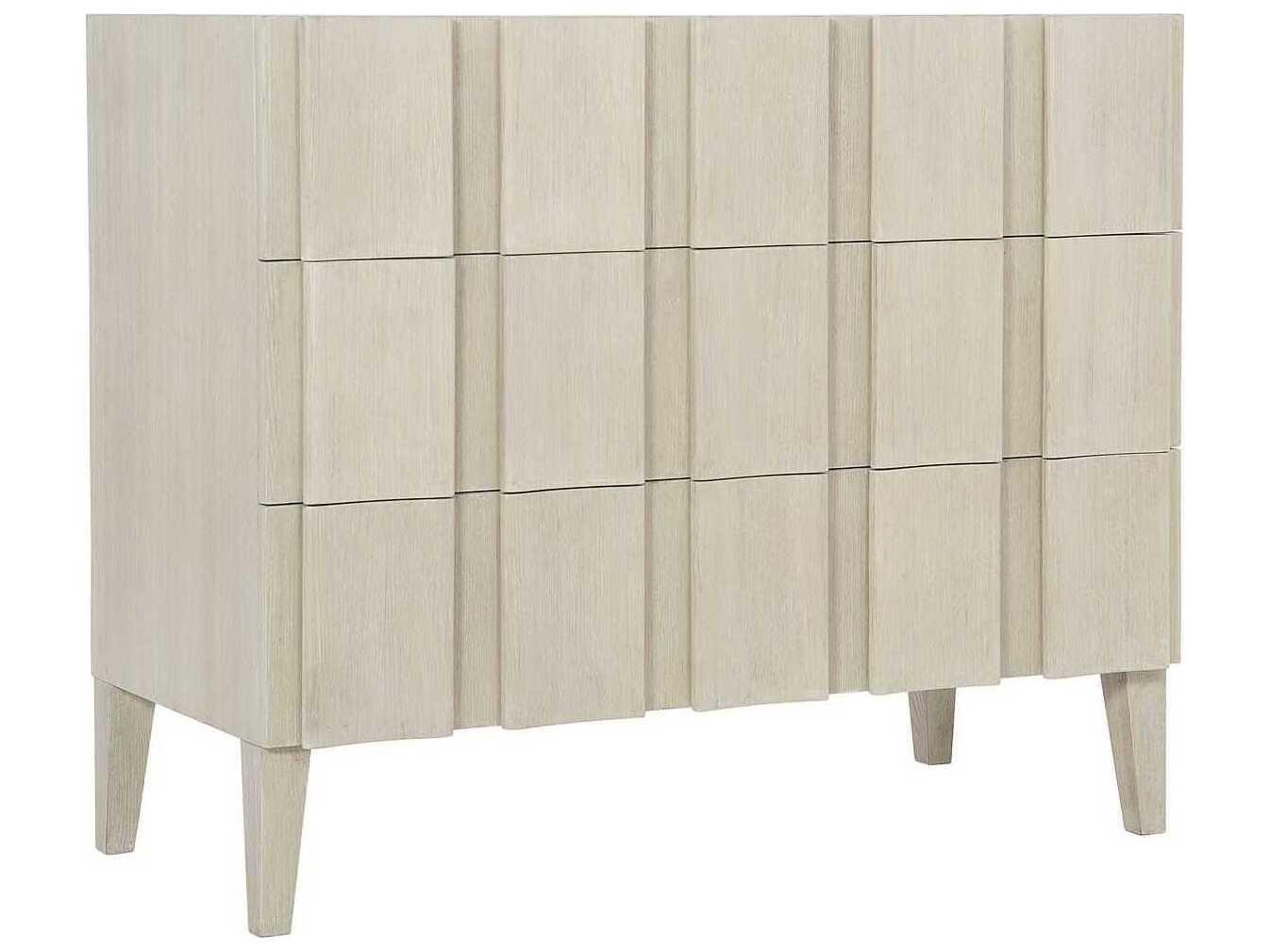Bernhardt East Hampton 3-Drawers Cerused Linen Beige Ash Wood Accent Chest