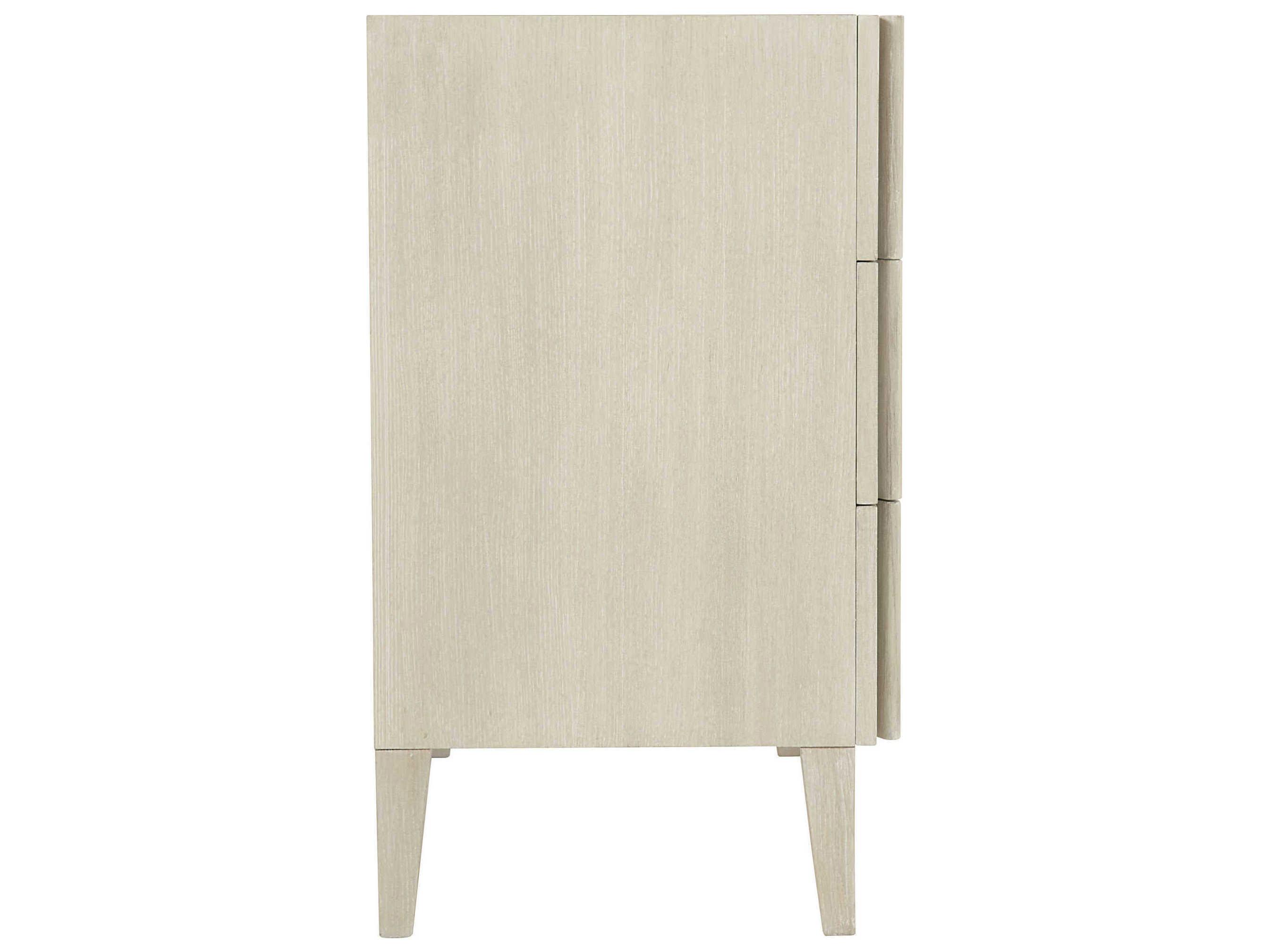 Bernhardt East Hampton 3-Drawers Cerused Linen Beige Ash Wood Accent Chest