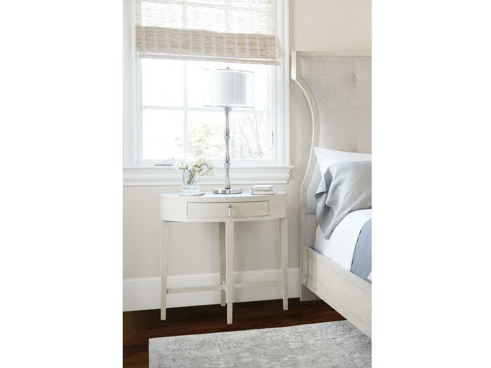 Bernhardt East Hampton 1-Drawer White Ash Wood Nightstand