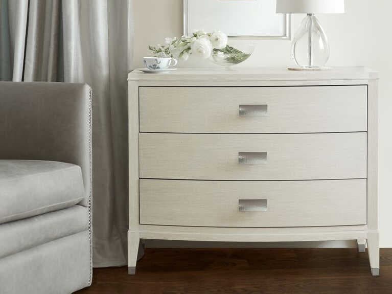Bernhardt East Hampton 3-Drawers White Ash Wood Nightstand