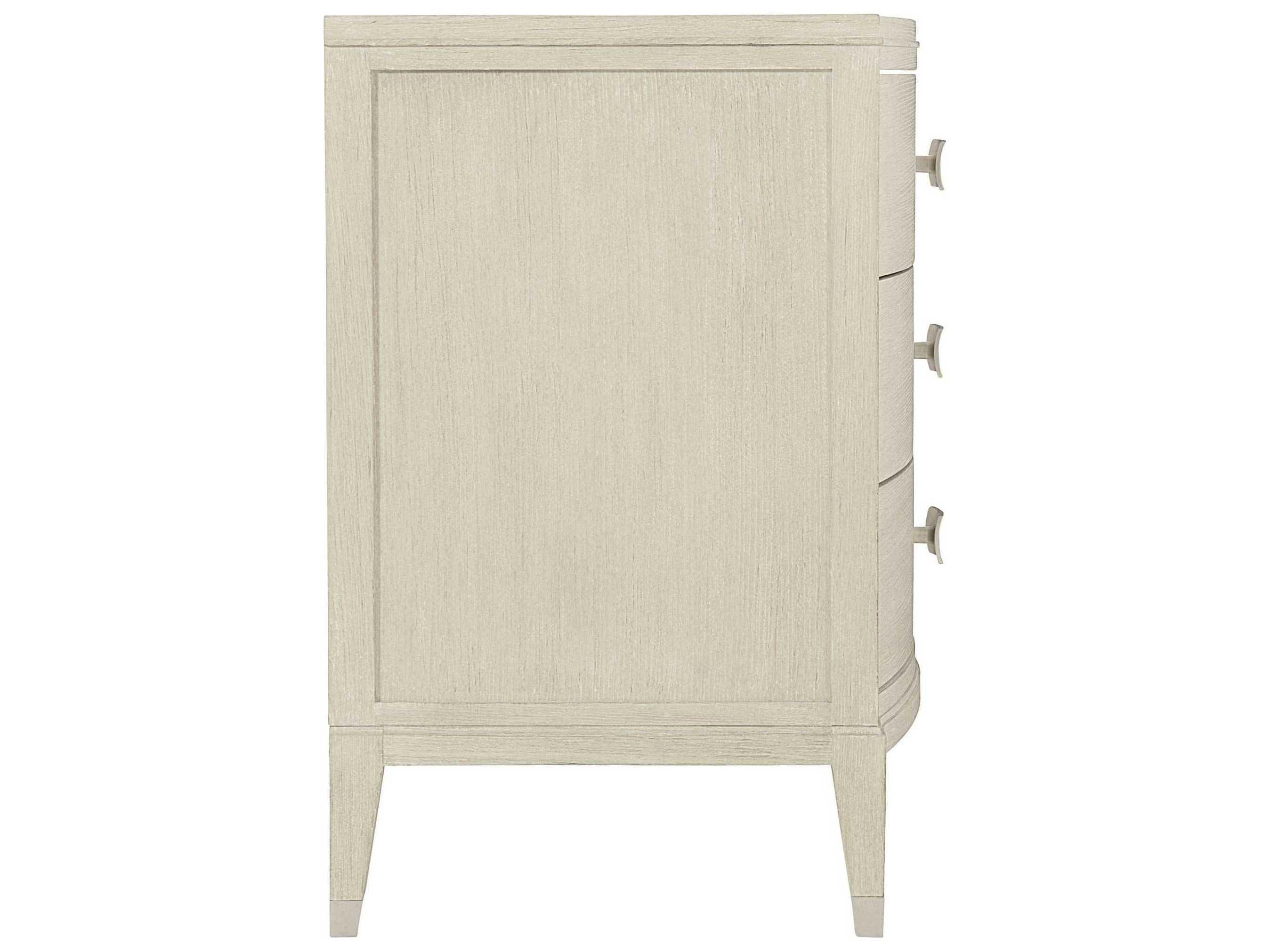 Bernhardt East Hampton 3-Drawers White Ash Wood Nightstand