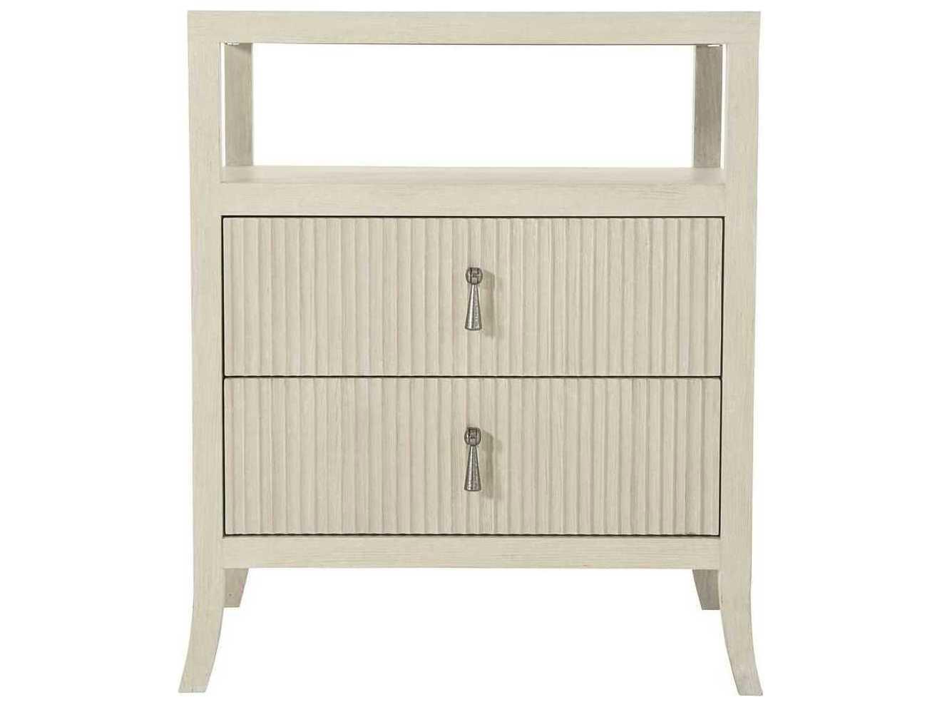 Bernhardt East Hampton 2-Drawers White Ash Wood Nightstand