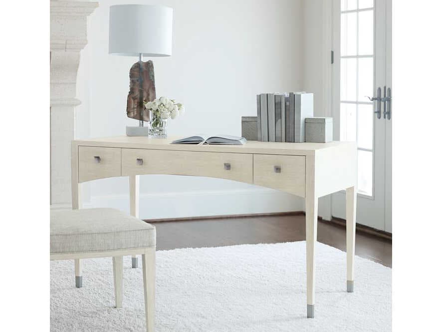 Bernhardt East Hampton Cerused Linen White Ash Wood Secretary Desk