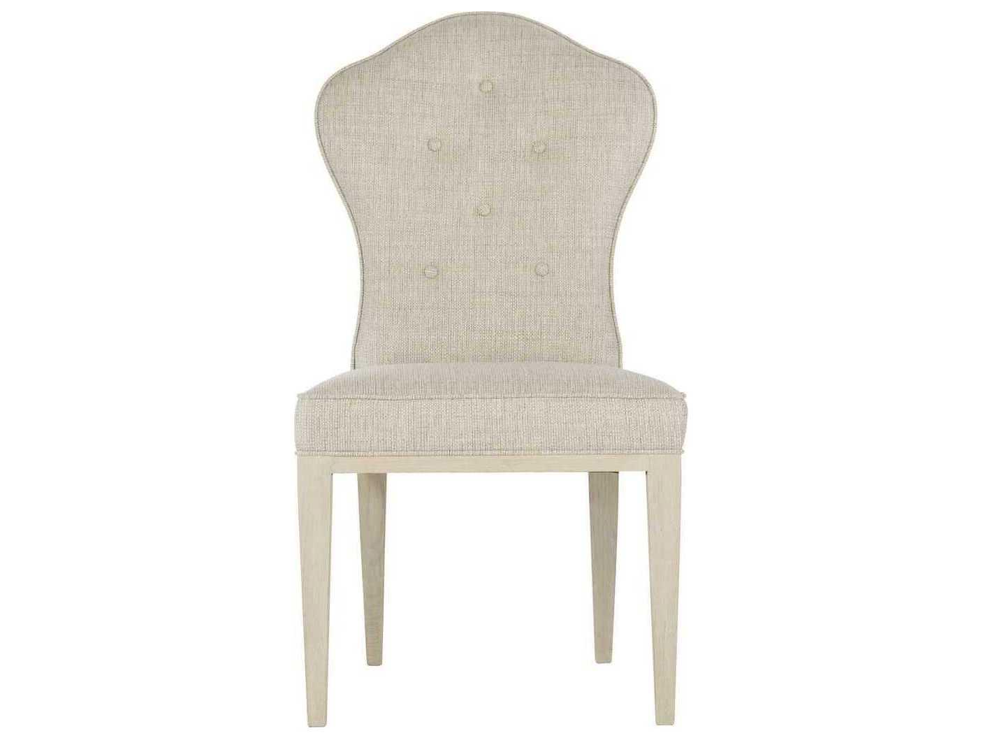 Bernhardt East Hampton Ash Wood Gray Upholstered Side Dining Chair