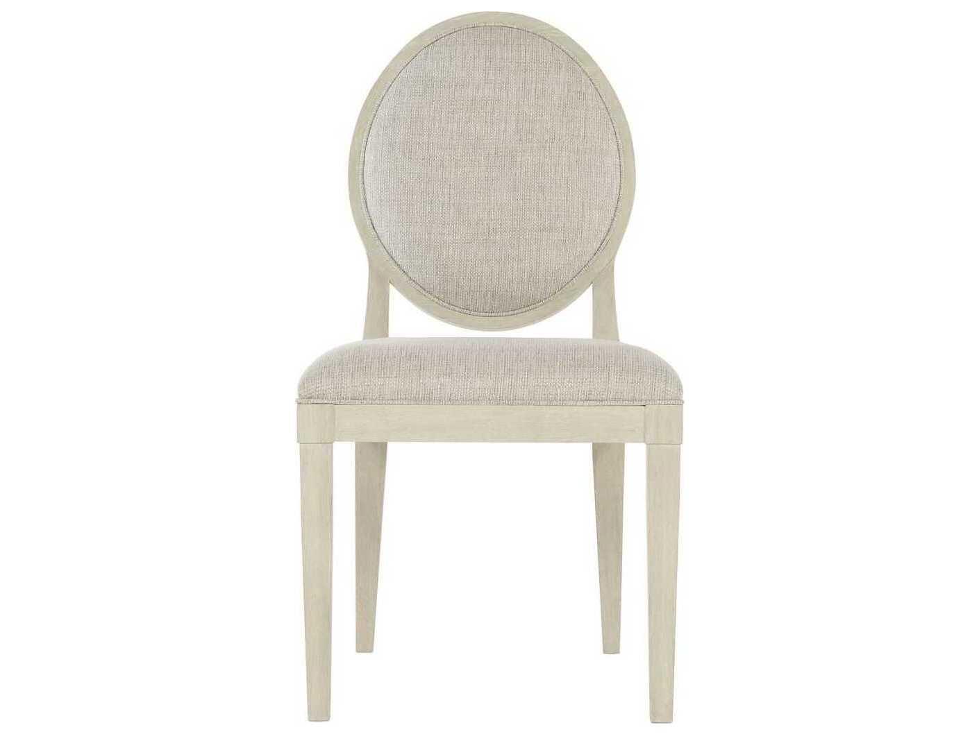 Bernhardt East Hampton Ash Wood Gray Upholstered Side Dining Chair