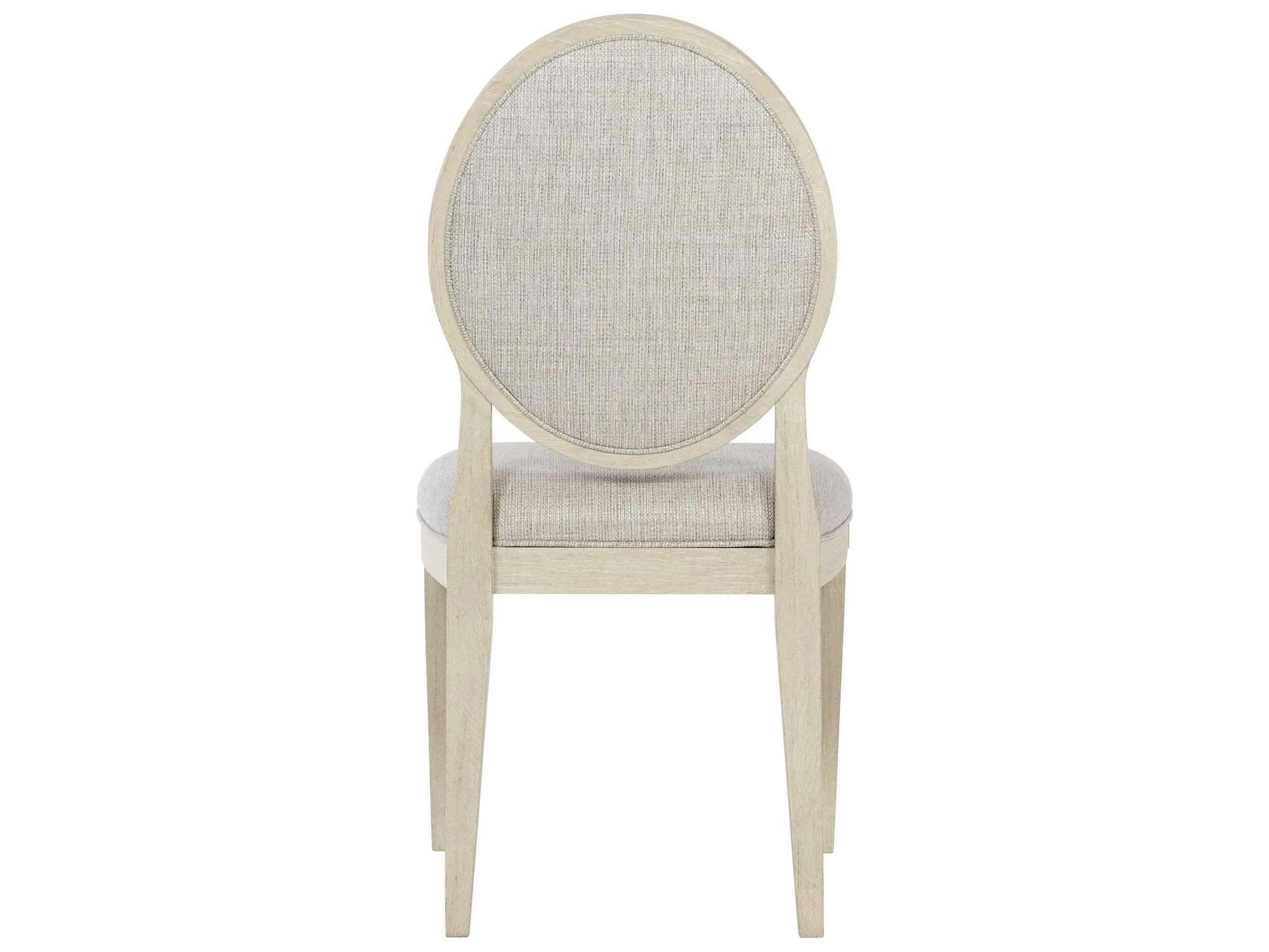 Bernhardt East Hampton Ash Wood Gray Upholstered Side Dining Chair