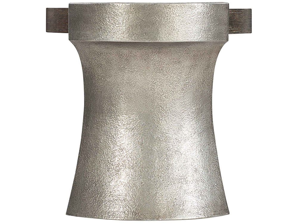 Bernhardt Gainsford Round Wood Weathered Charcoal Graphite End Table