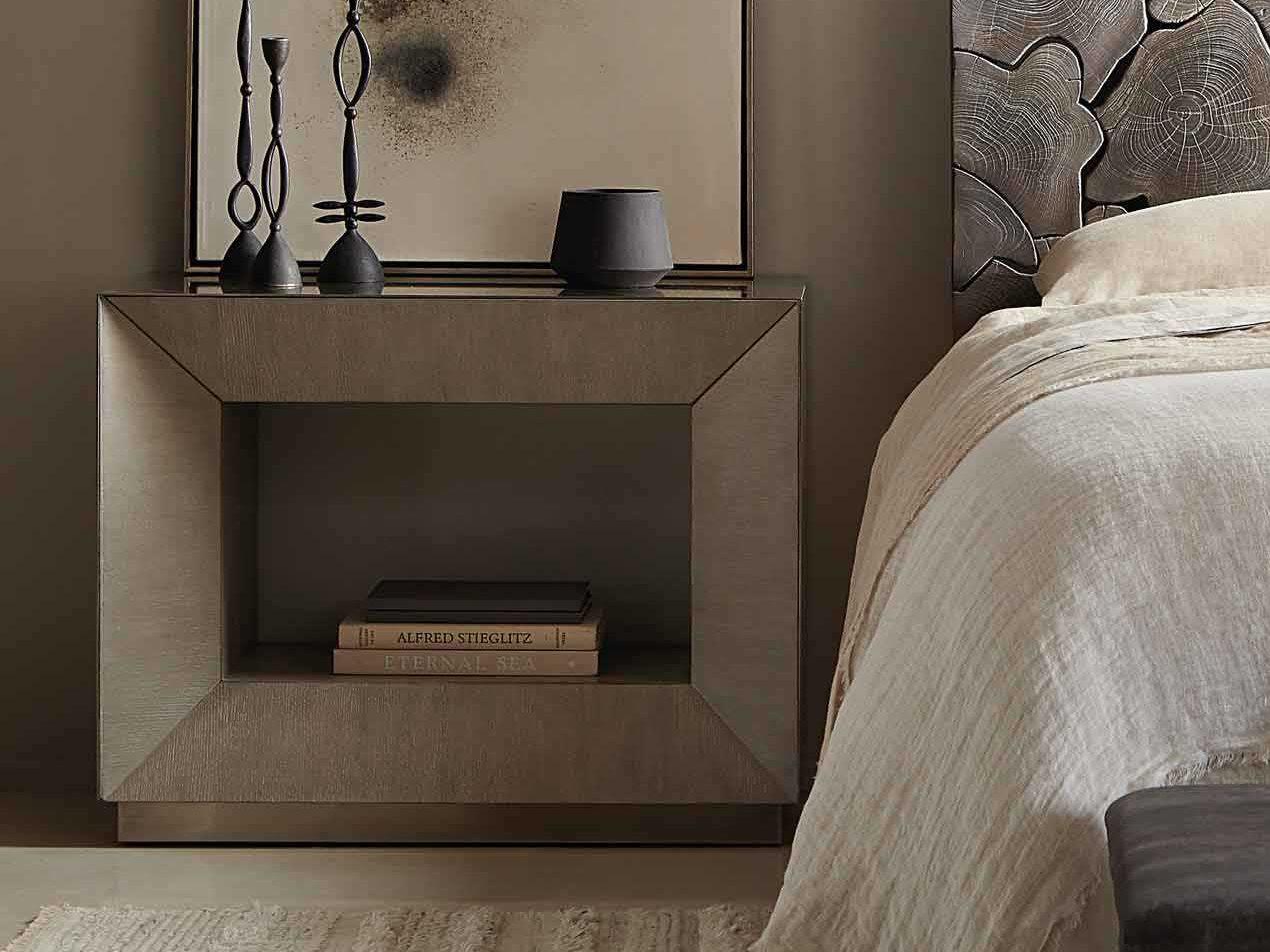 Bernhardt Trane 1-Drawer Gray Nightstand