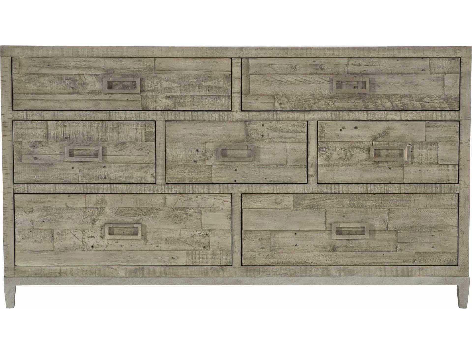 Bernhardt Highland Park Shaw 7-Drawers Gray Pine Wood Double Dresser