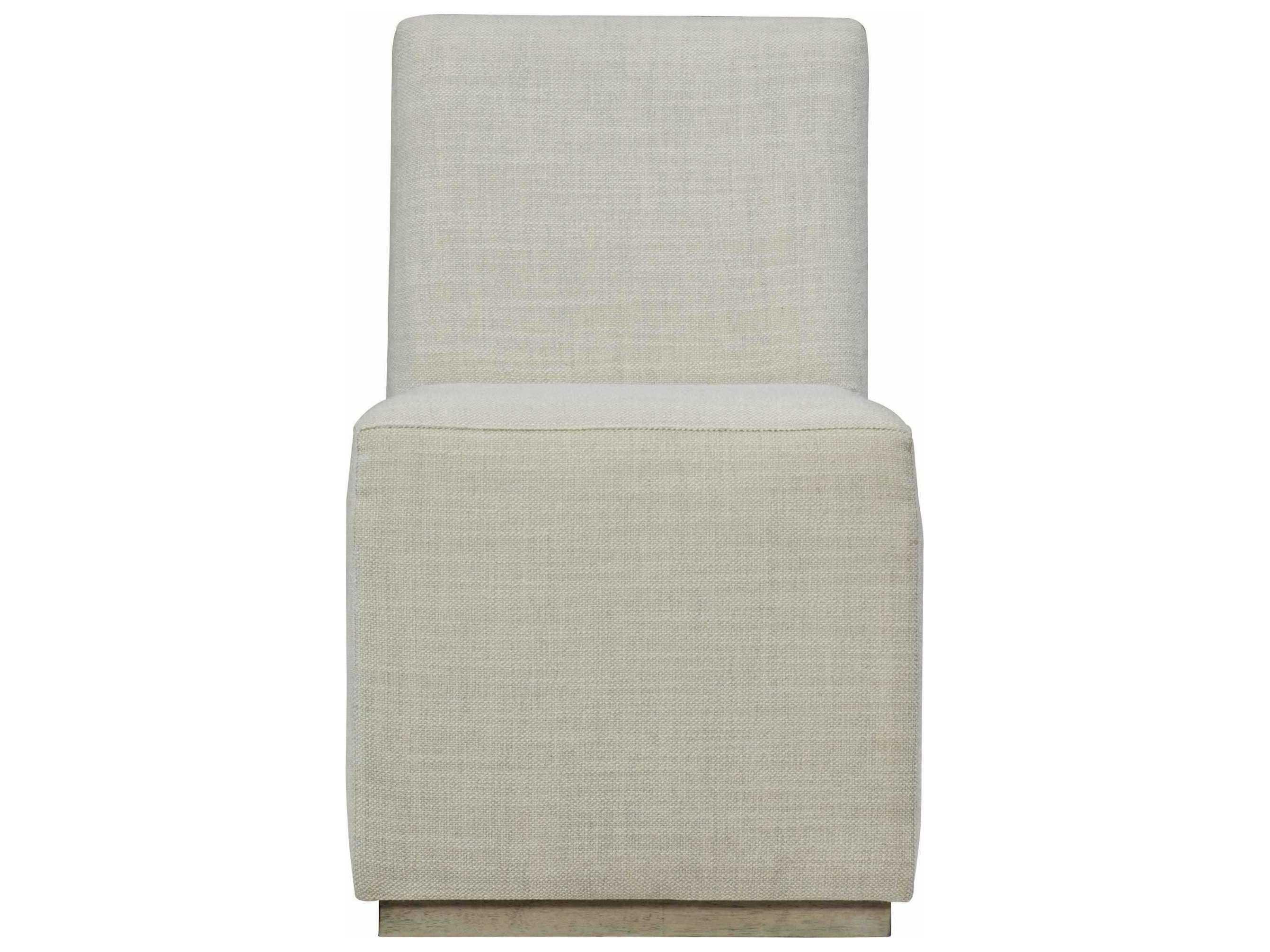 Bernhardt Highland Park Casey Rubberwood Gray Upholstered Side Dining Chair