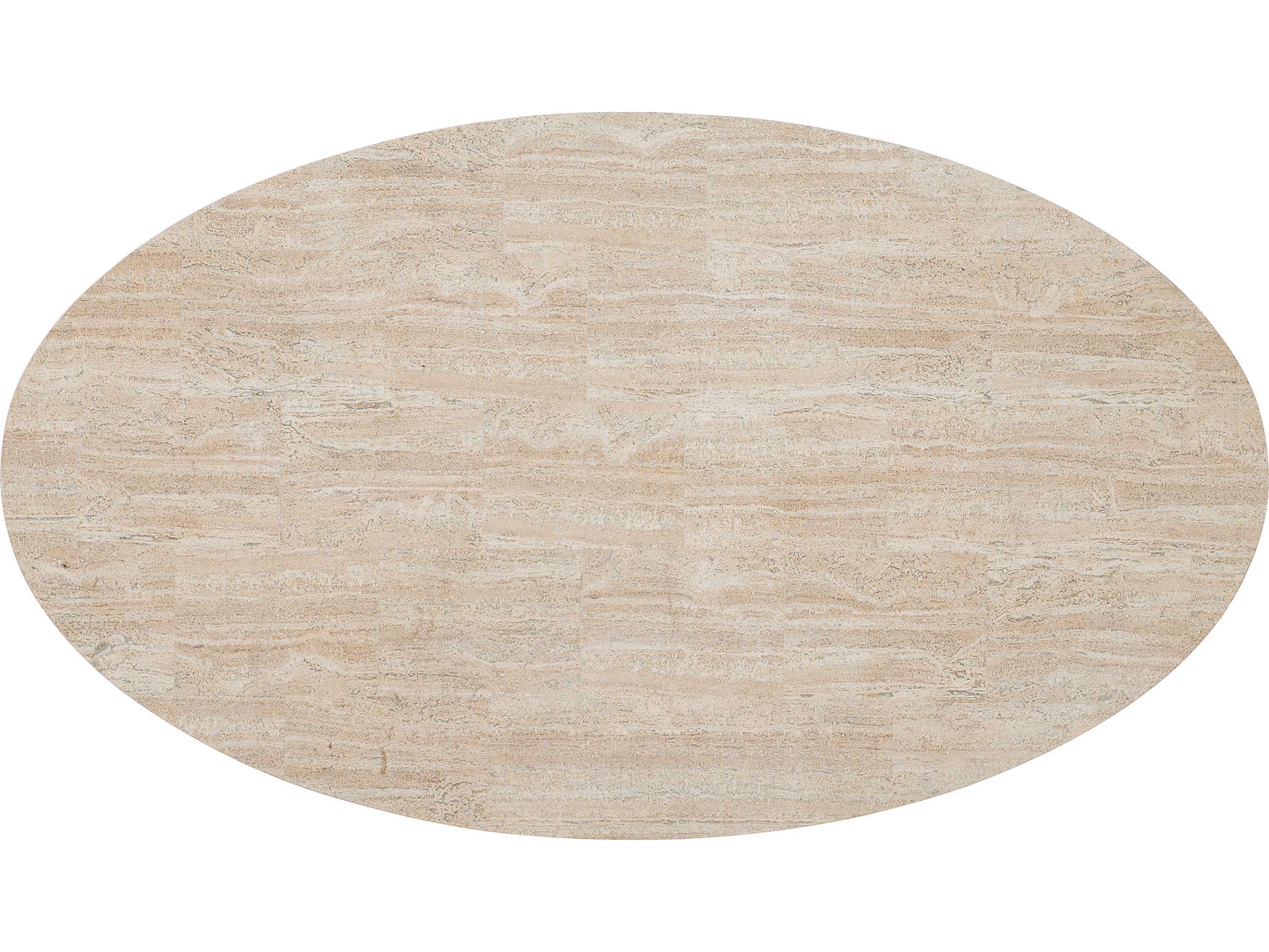 Bernhardt Berkshire Oval Stone Aged Pewter Cocktail Table