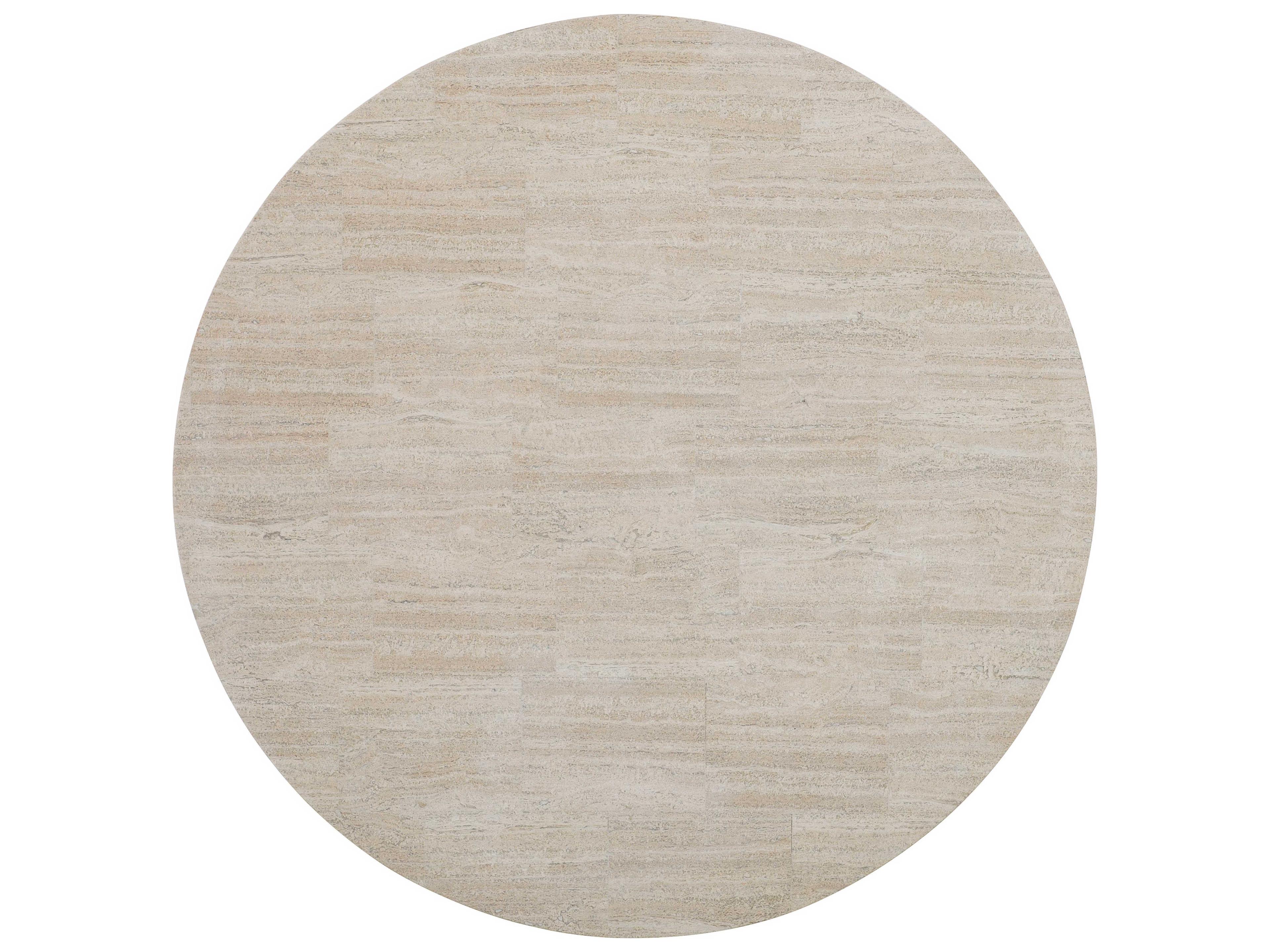 Bernhardt Berkshire Round Stone Aged Pewter Cocktail Table