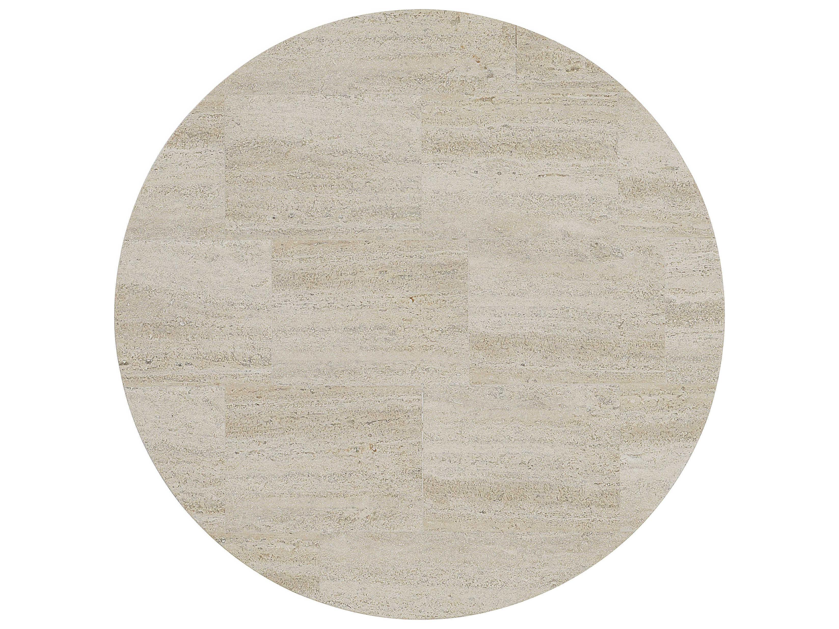 Bernhardt Berkshire Round Stone Aged Pewter End Table