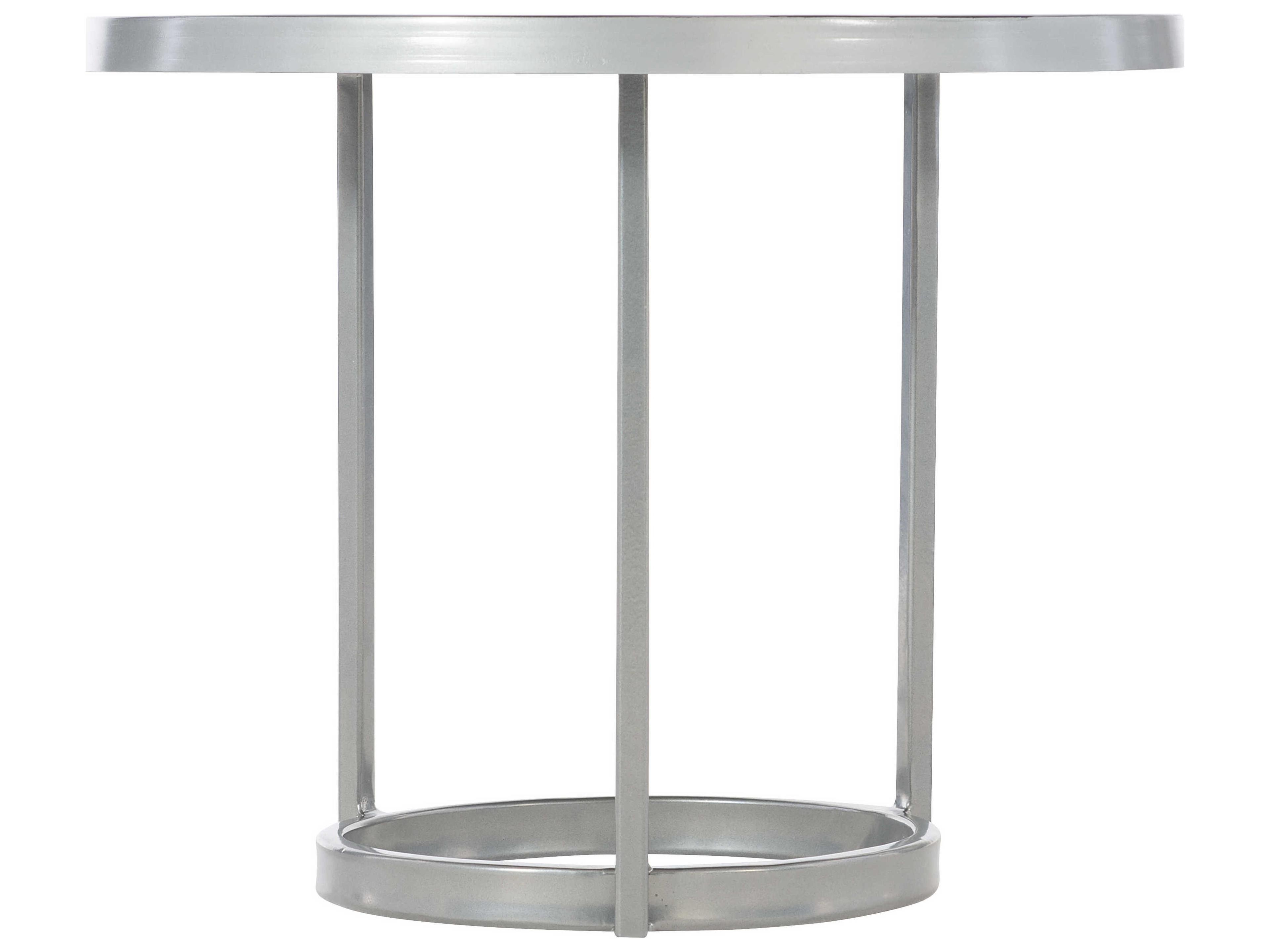 Bernhardt Bonfield Round Nickel Black Cocktail Table