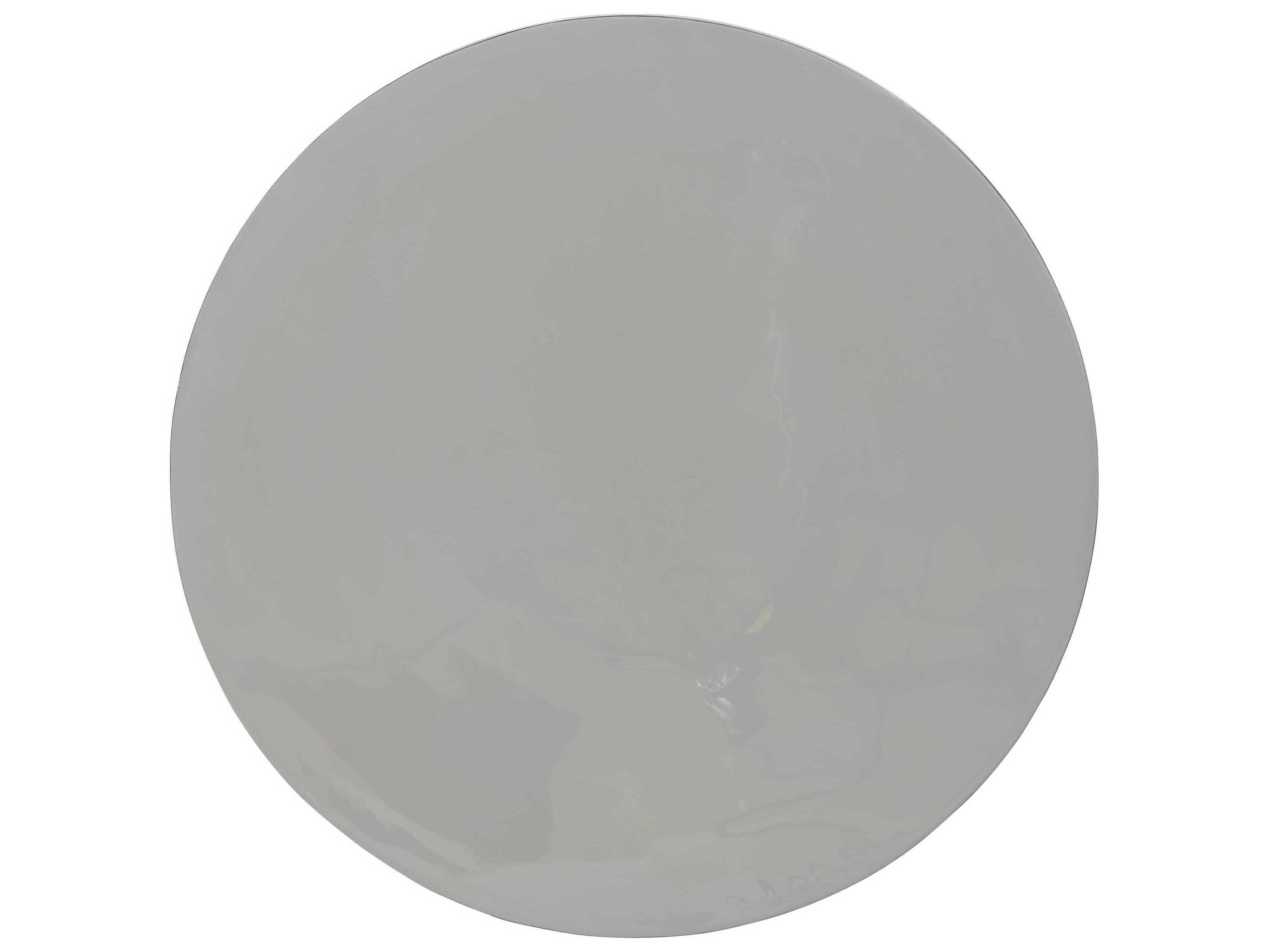 Bernhardt Bonfield Round Metal Graphite Gray End Table