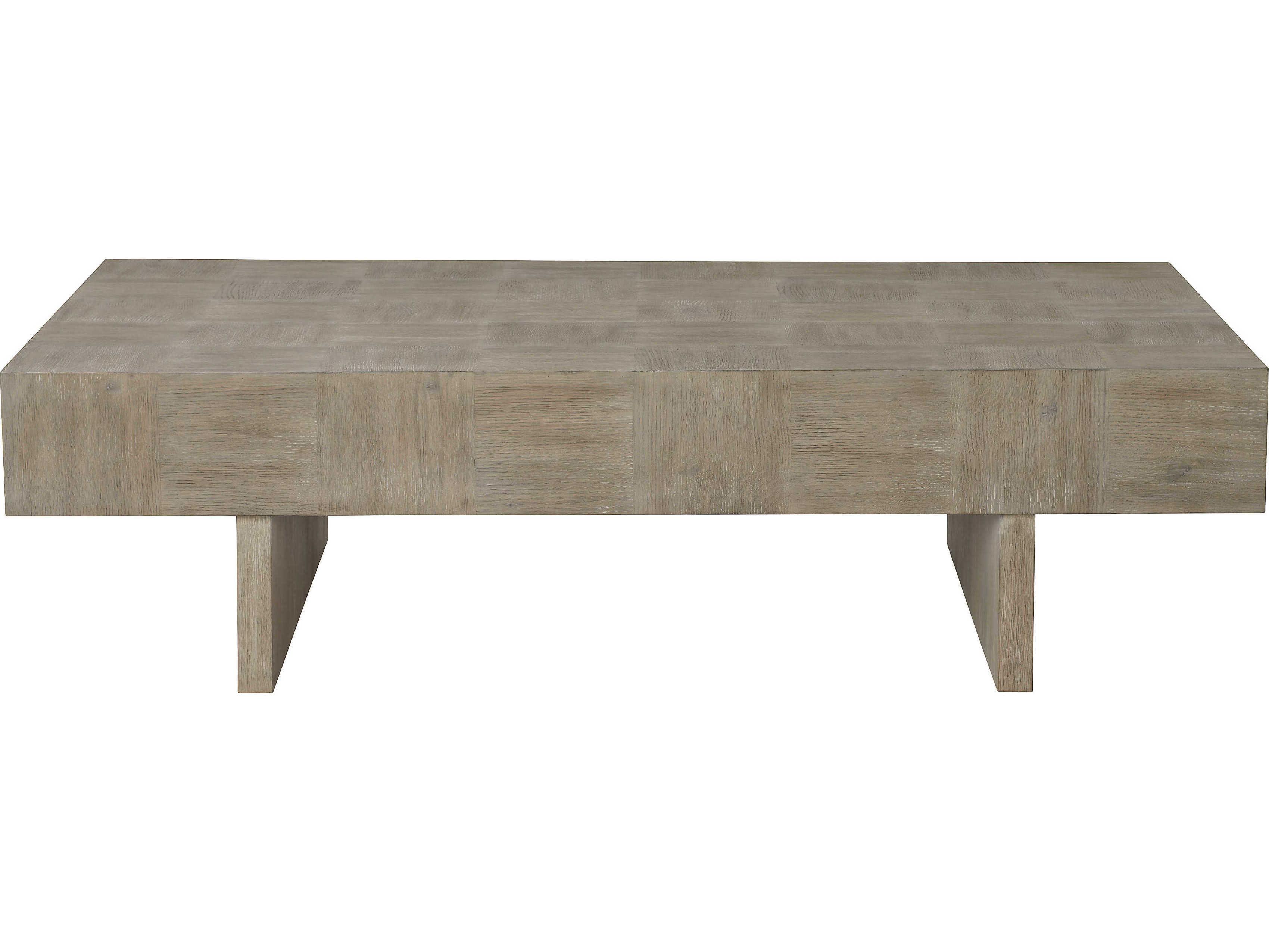 Bernhardt Fairgrove Rectangular Wood Sandblasted Oak Cocktail Table
