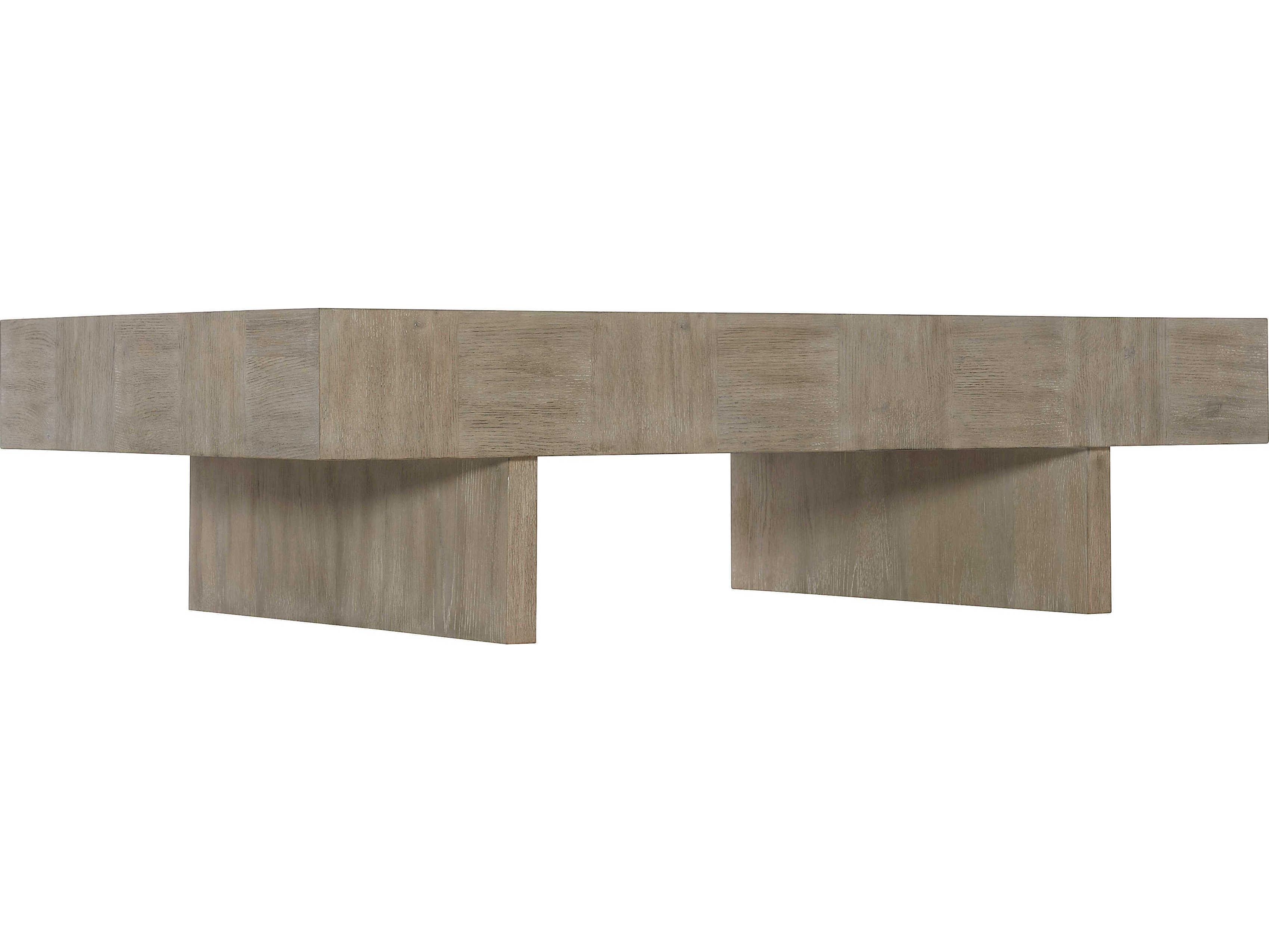 Bernhardt Fairgrove Rectangular Wood Sandblasted Oak Cocktail Table