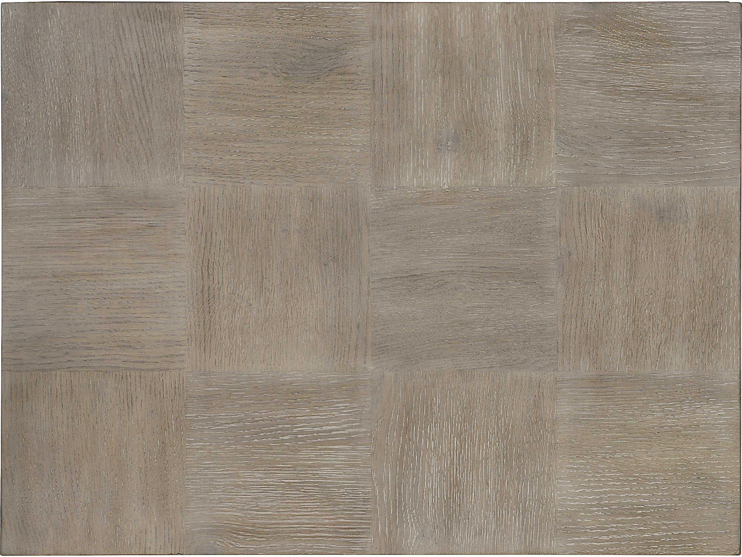 Bernhardt Fairgrove Rectangular Wood Sandblasted Oak Rustic Silver End Table