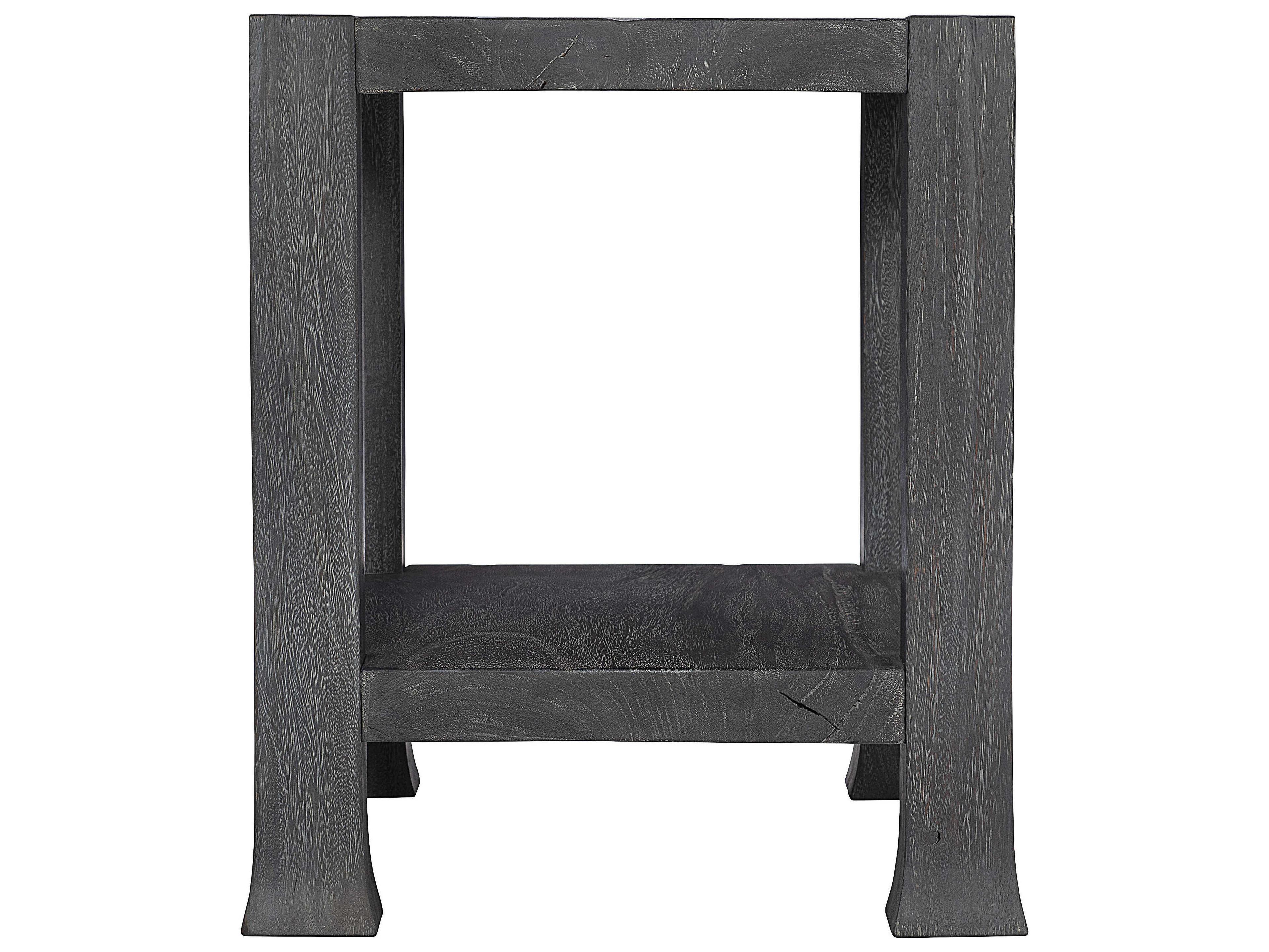 Bernhardt Berkely Rectangular Wood Carbonized End Table