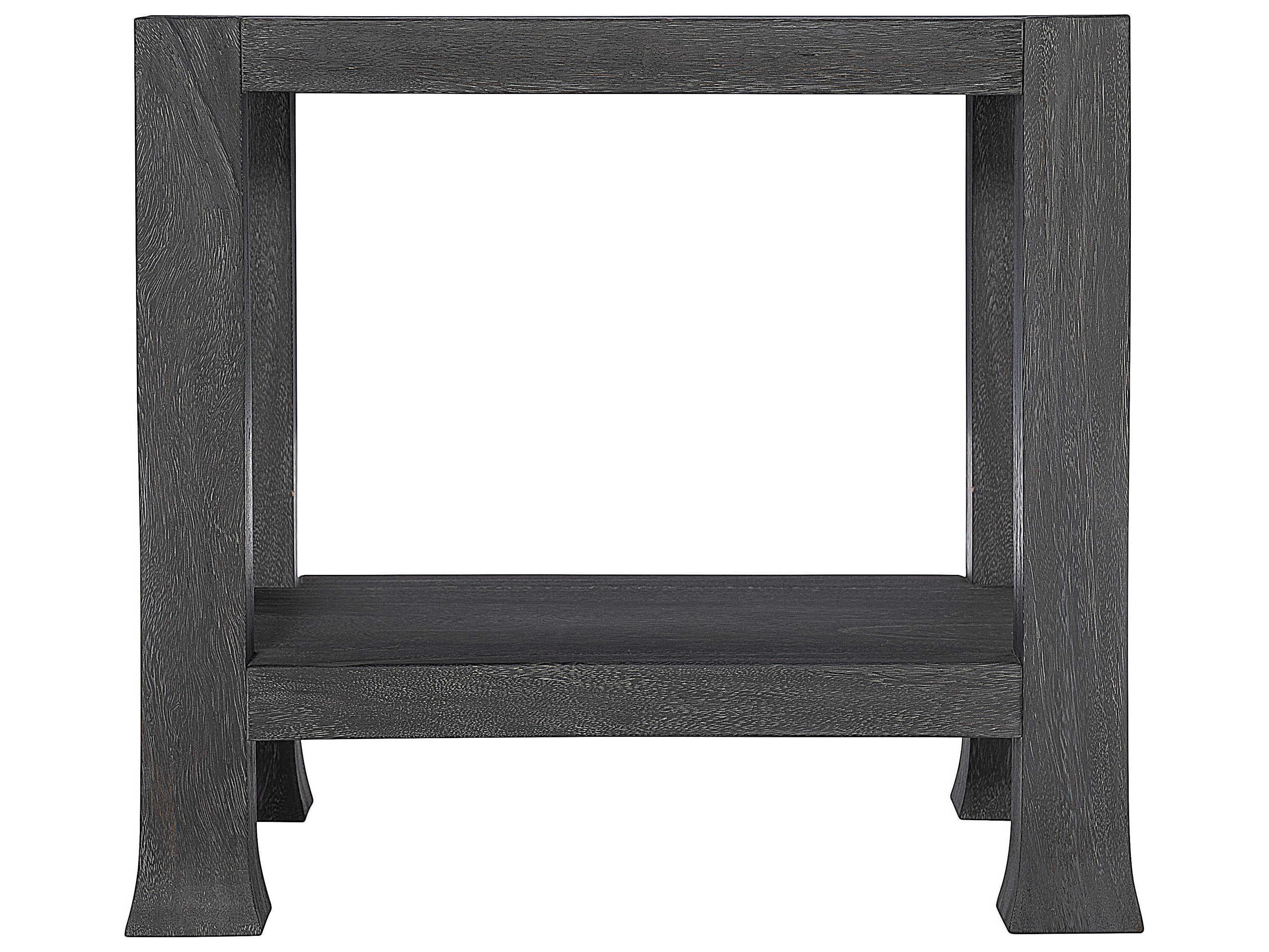 Bernhardt Berkely Rectangular Wood Carbonized End Table