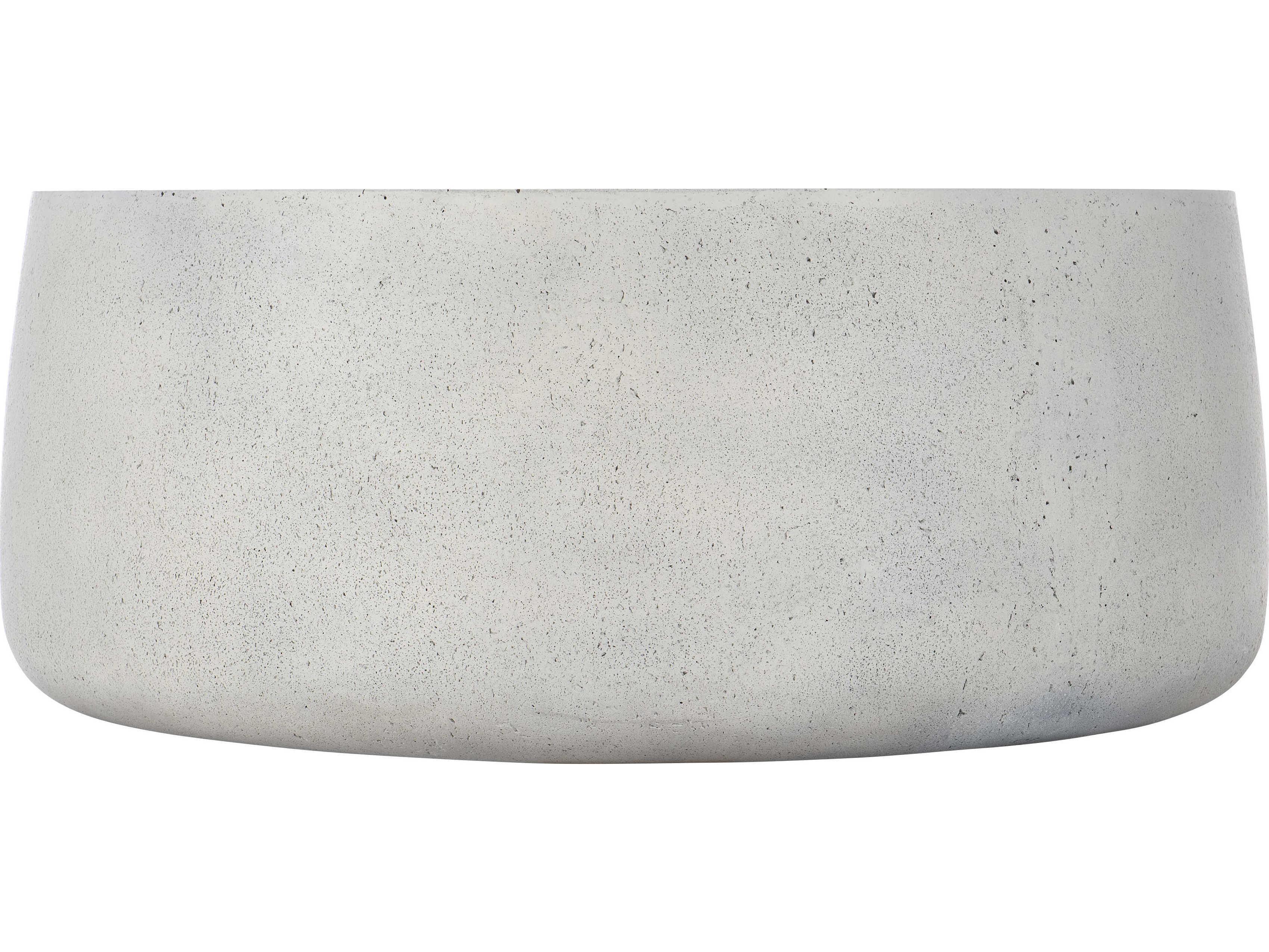 Bernhardt Living Sayle Round Concrete Grey Cocktail Table