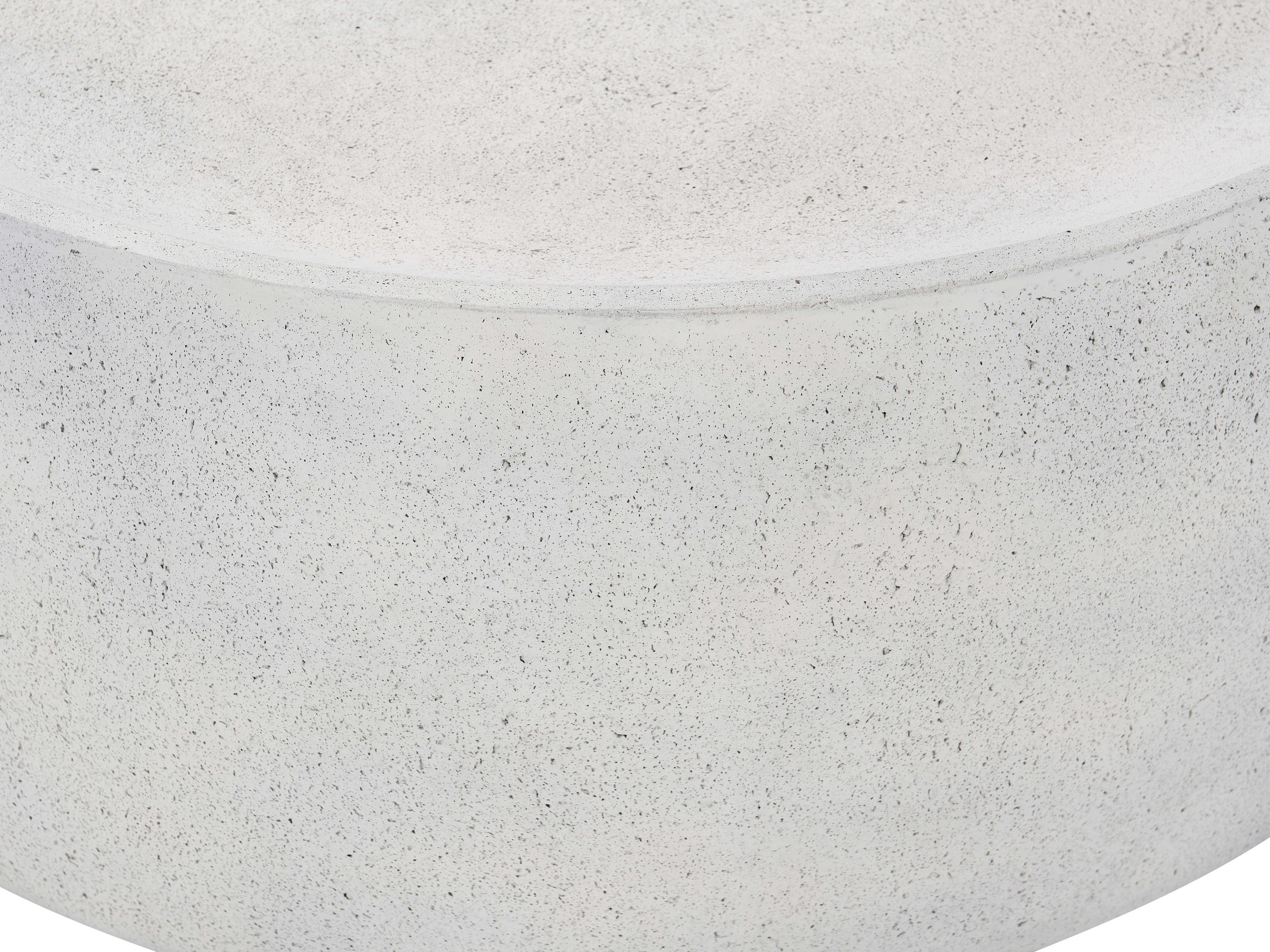 Bernhardt Living Sayle Round Concrete Grey Cocktail Table