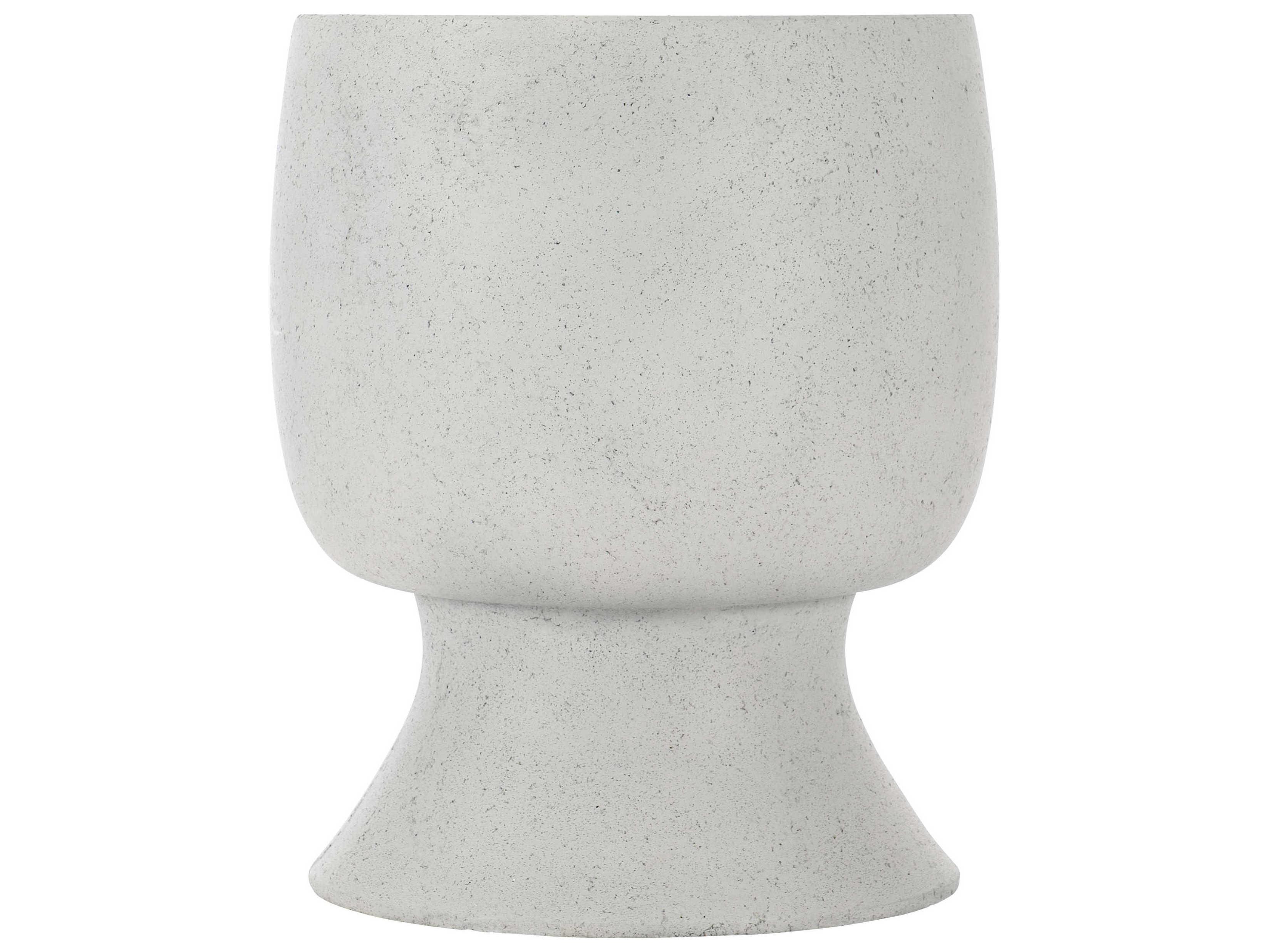 Bernhardt Living Sayle Round Concrete Grey End Table