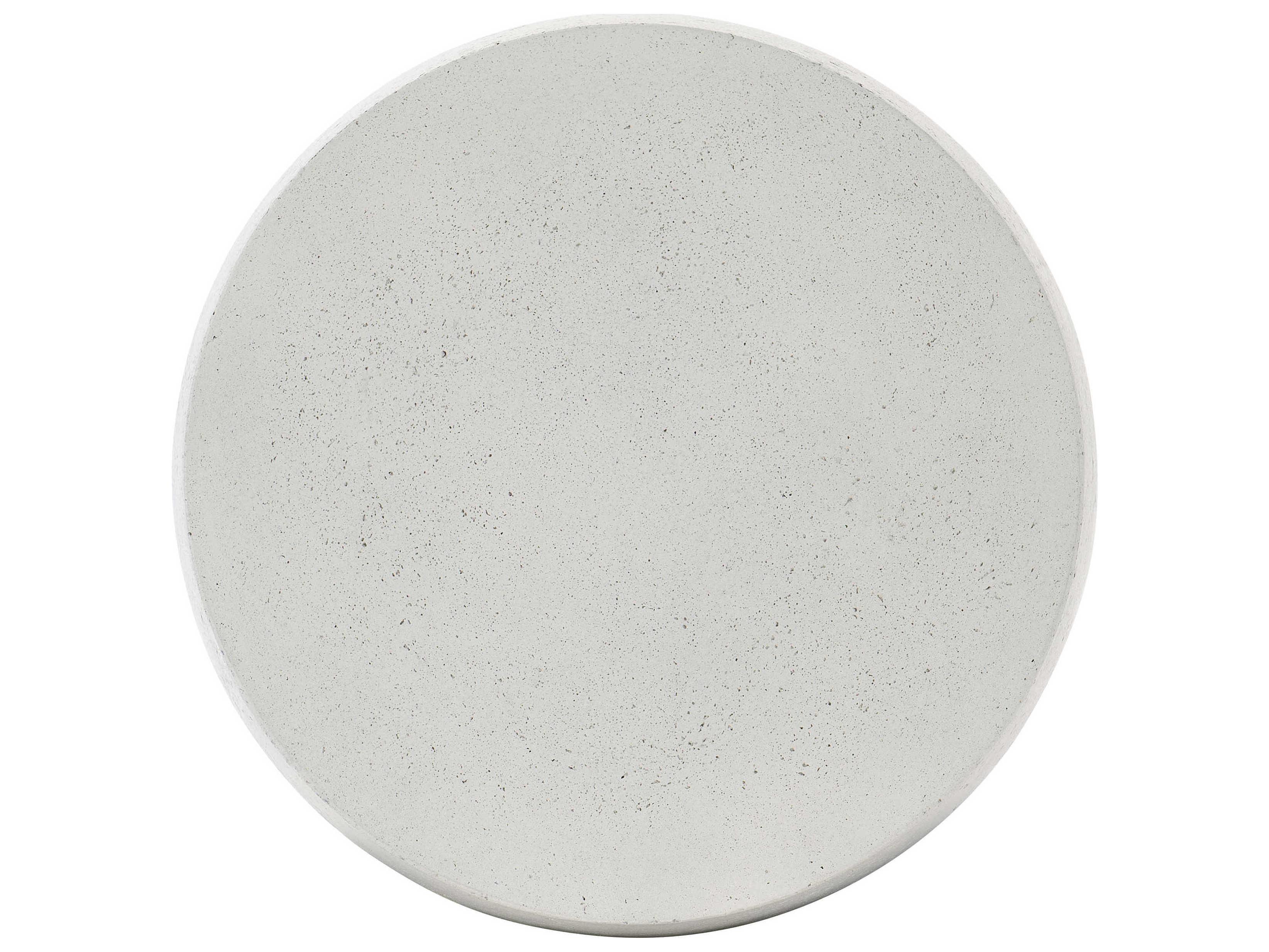 Bernhardt Living Sayle Round Concrete Grey End Table