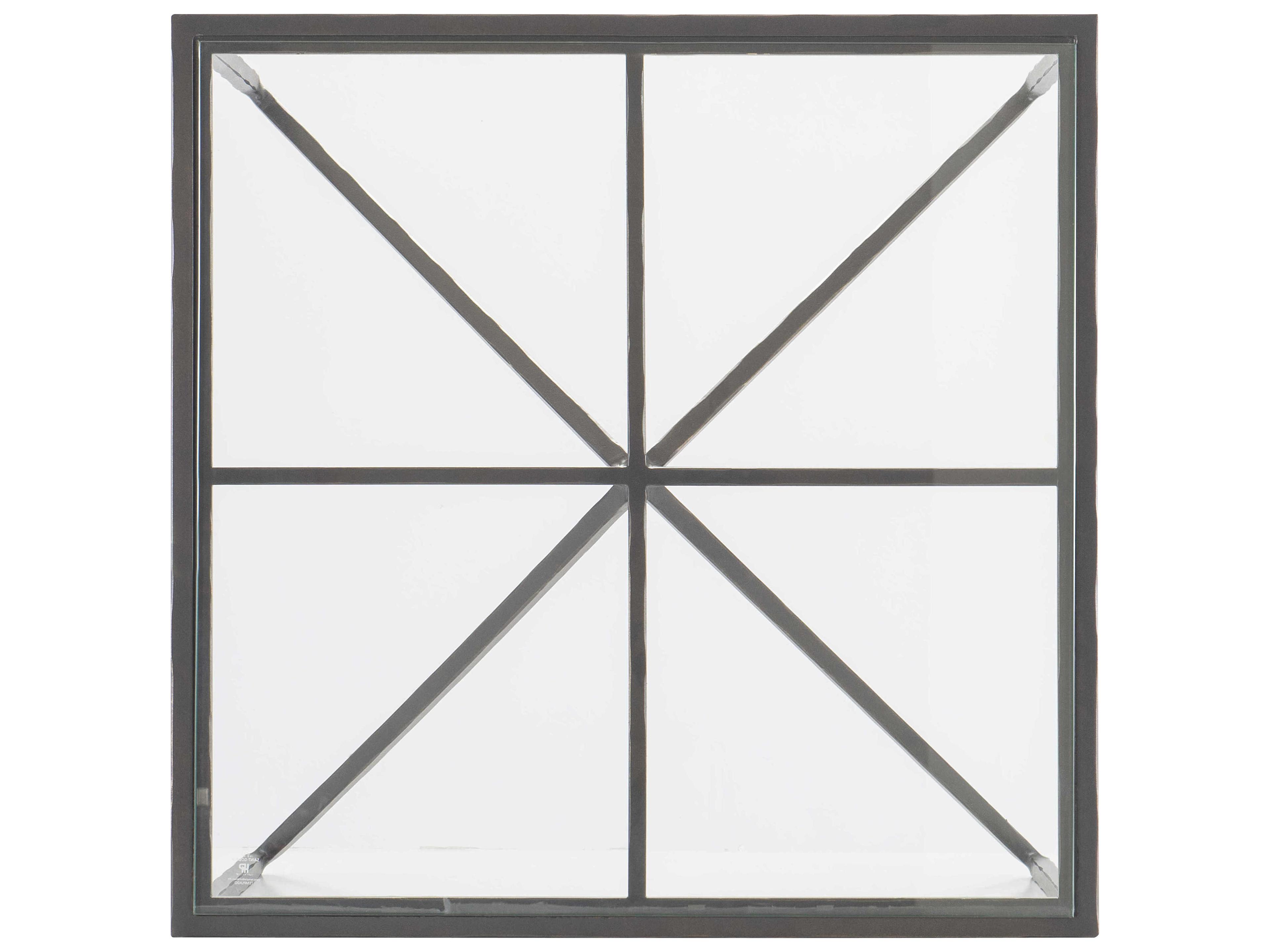 Bernhardt Living Fulton Square Glass New Aged Bronze End Table