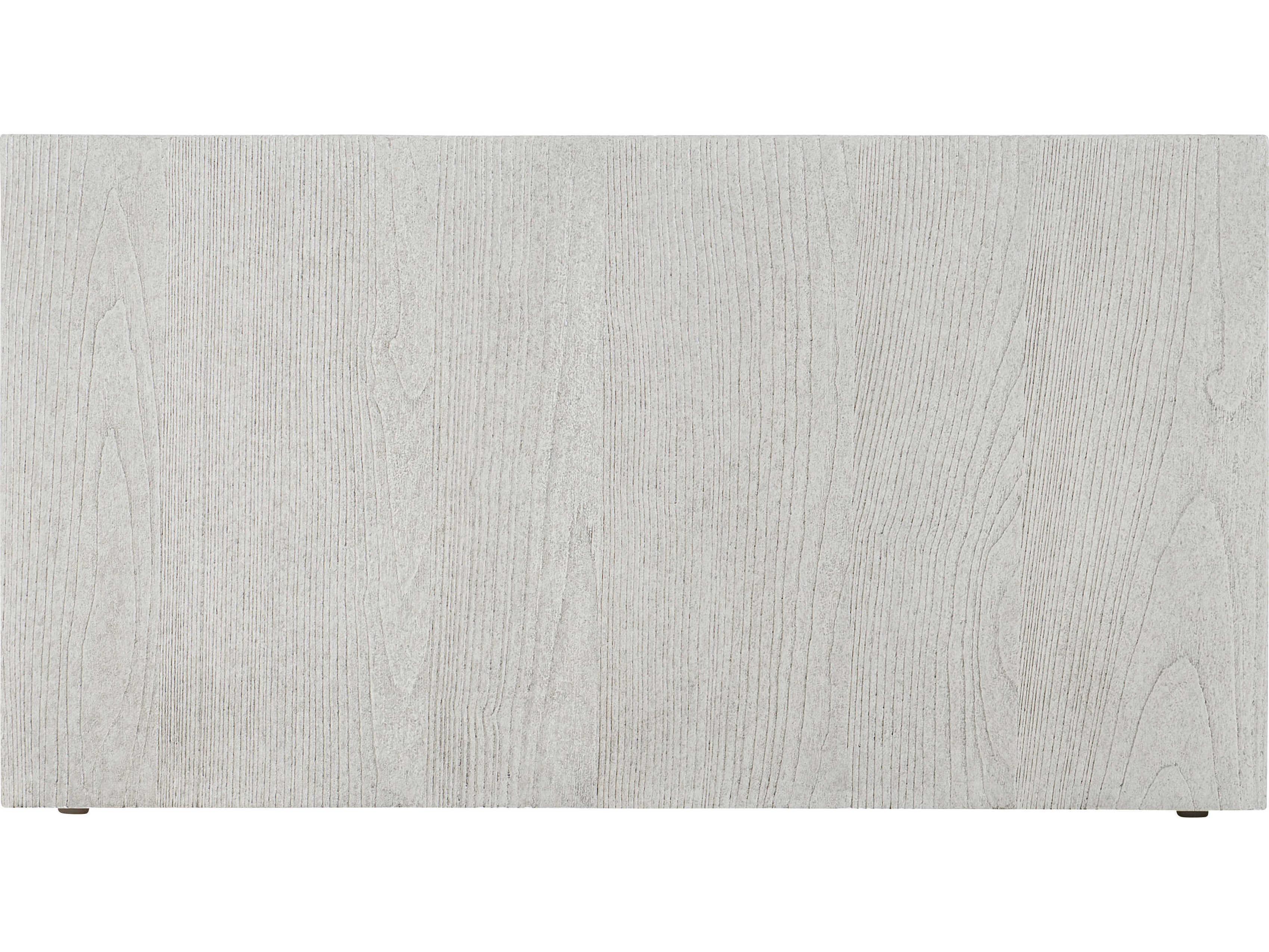 Bernhardt Living Summerton Rectangular Wood Sandblasted White Cocktail Table