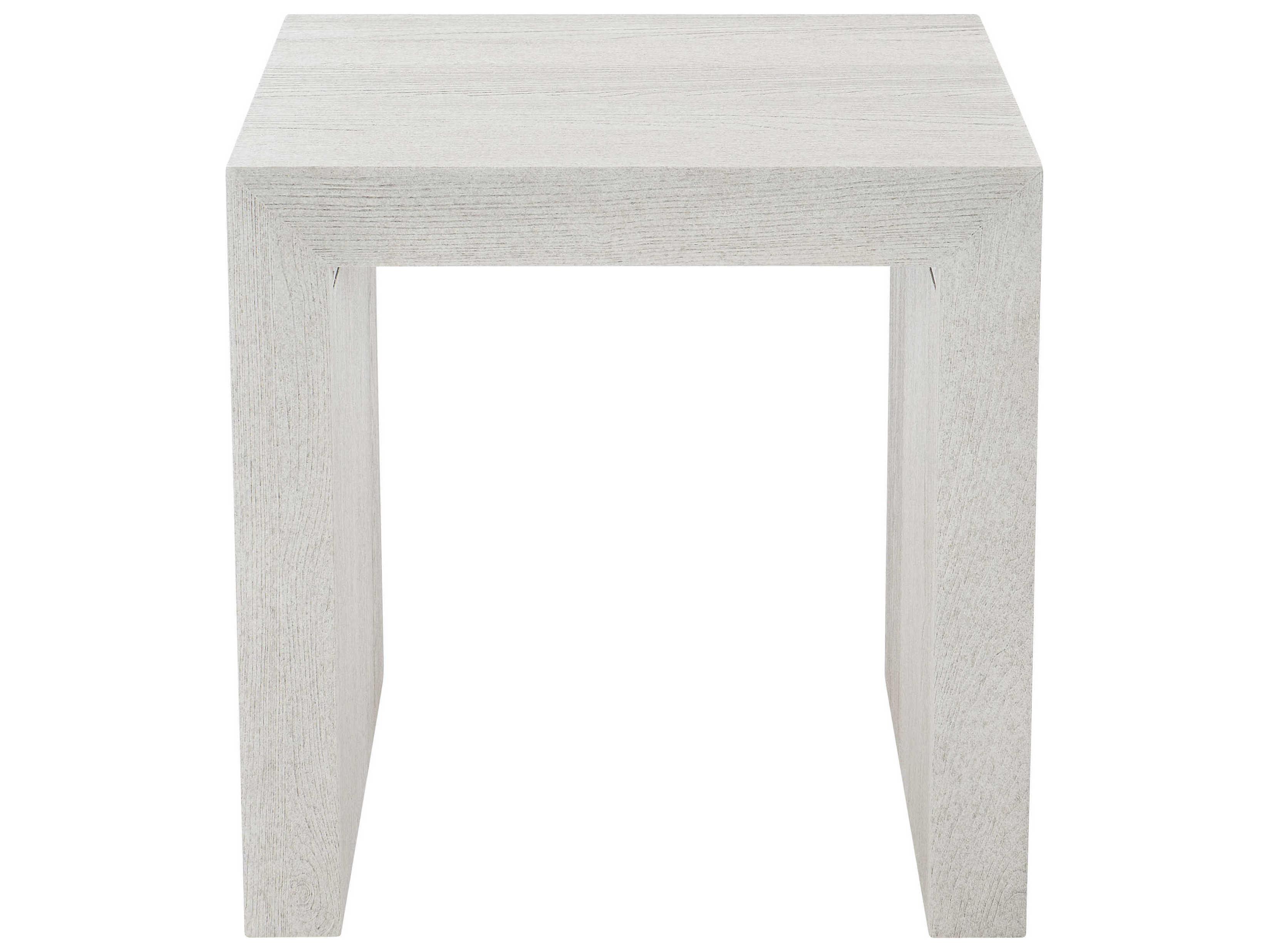 Bernhardt Living Summerton Rectangular Wood Sandblasted White End Table