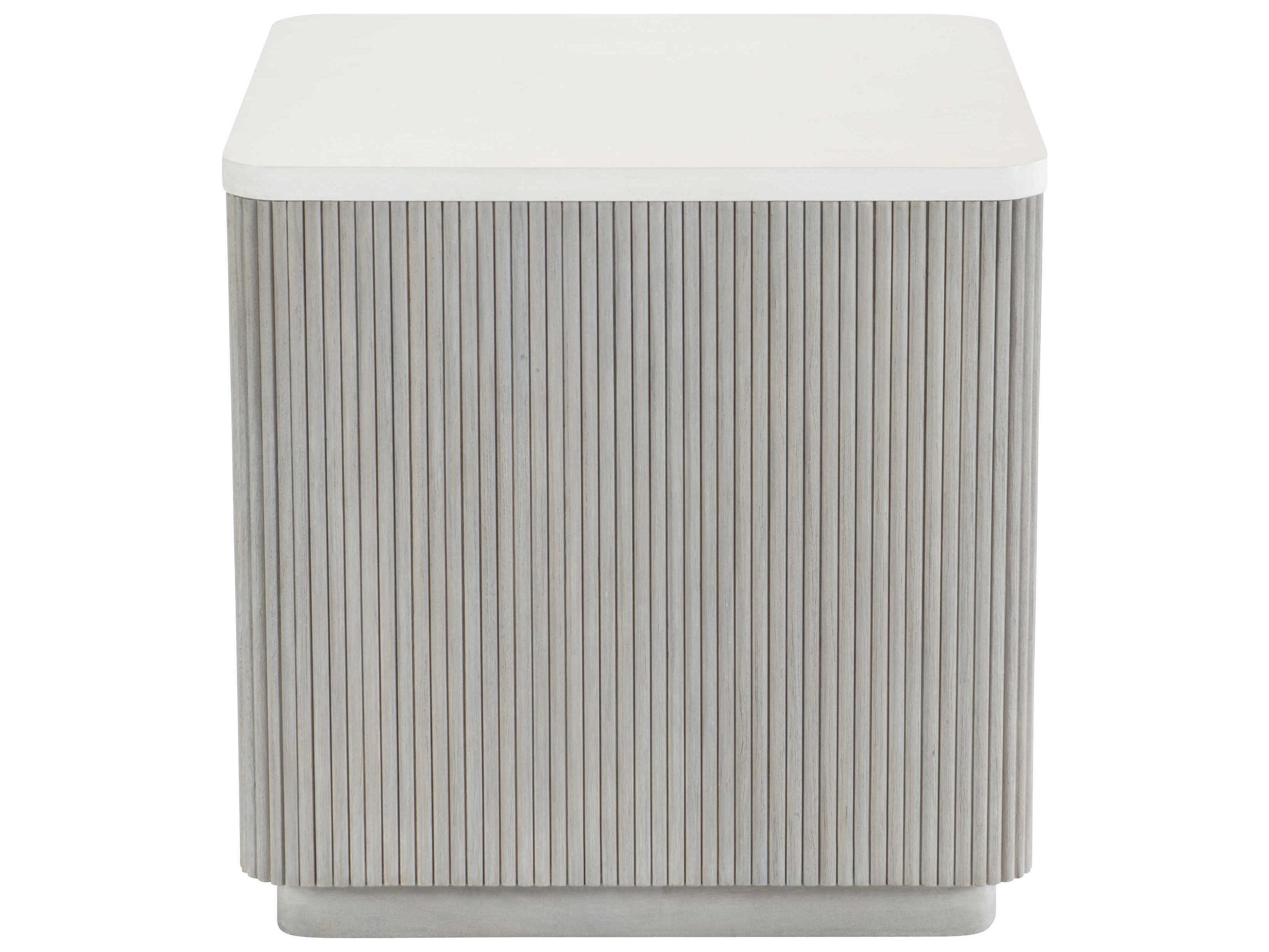 Bernhardt Living Colonnade Square Faux Stone End Table