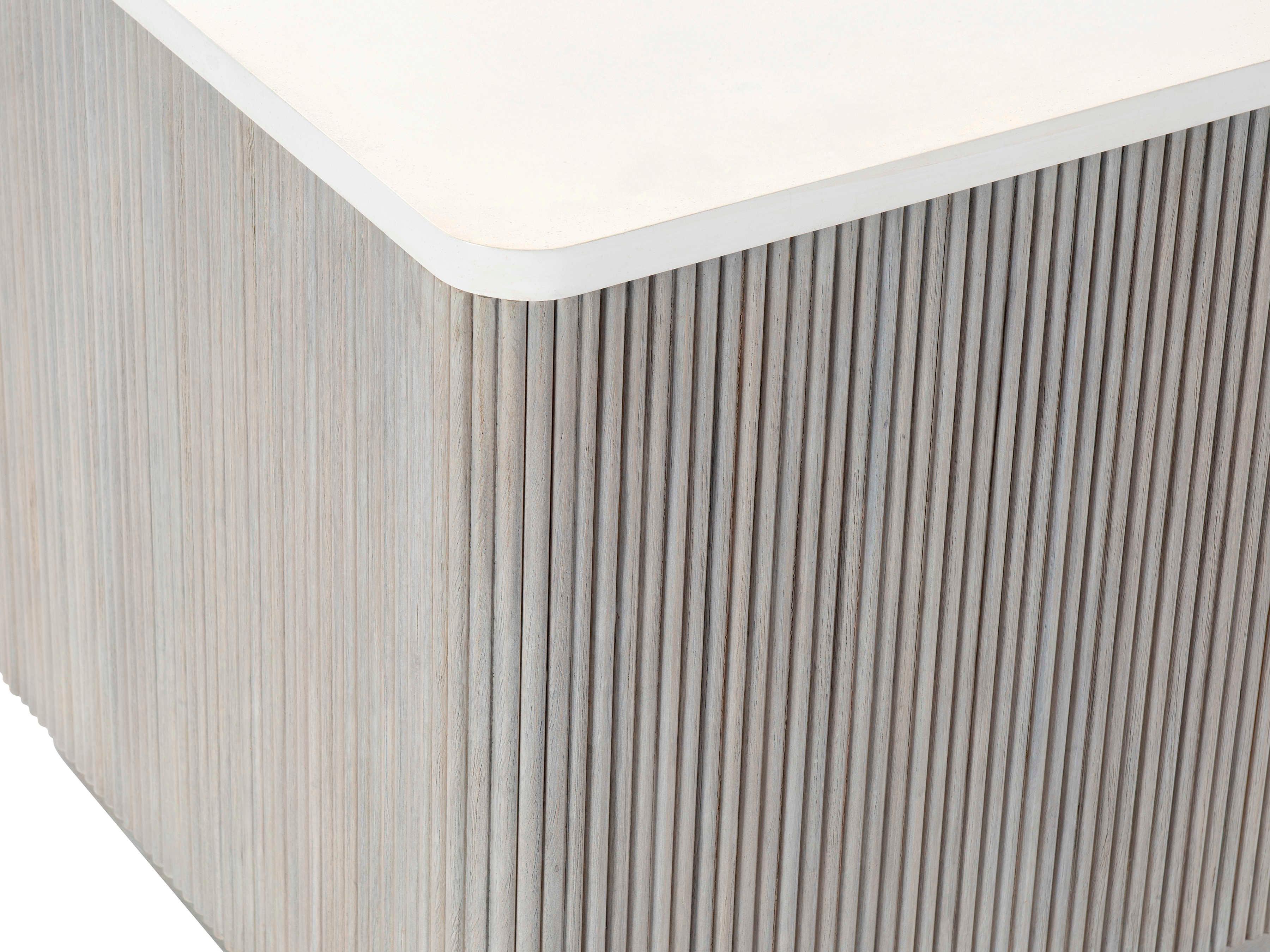 Bernhardt Living Colonnade Square Faux Stone End Table