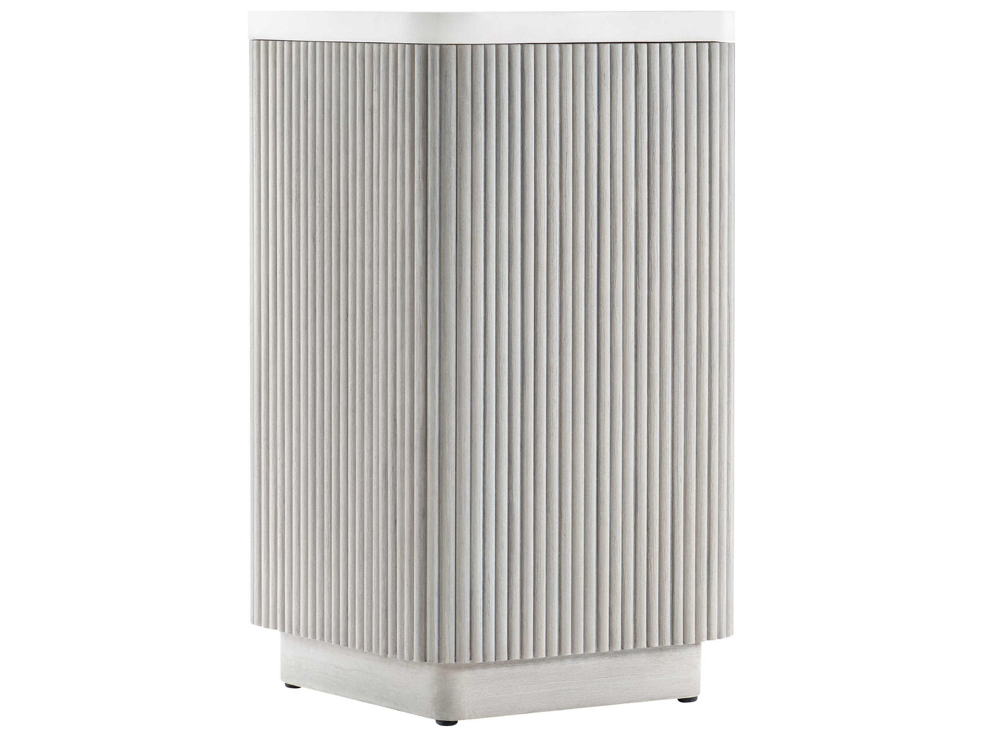 Bernhardt Living Colonnade Square Faux Stone Accent Table