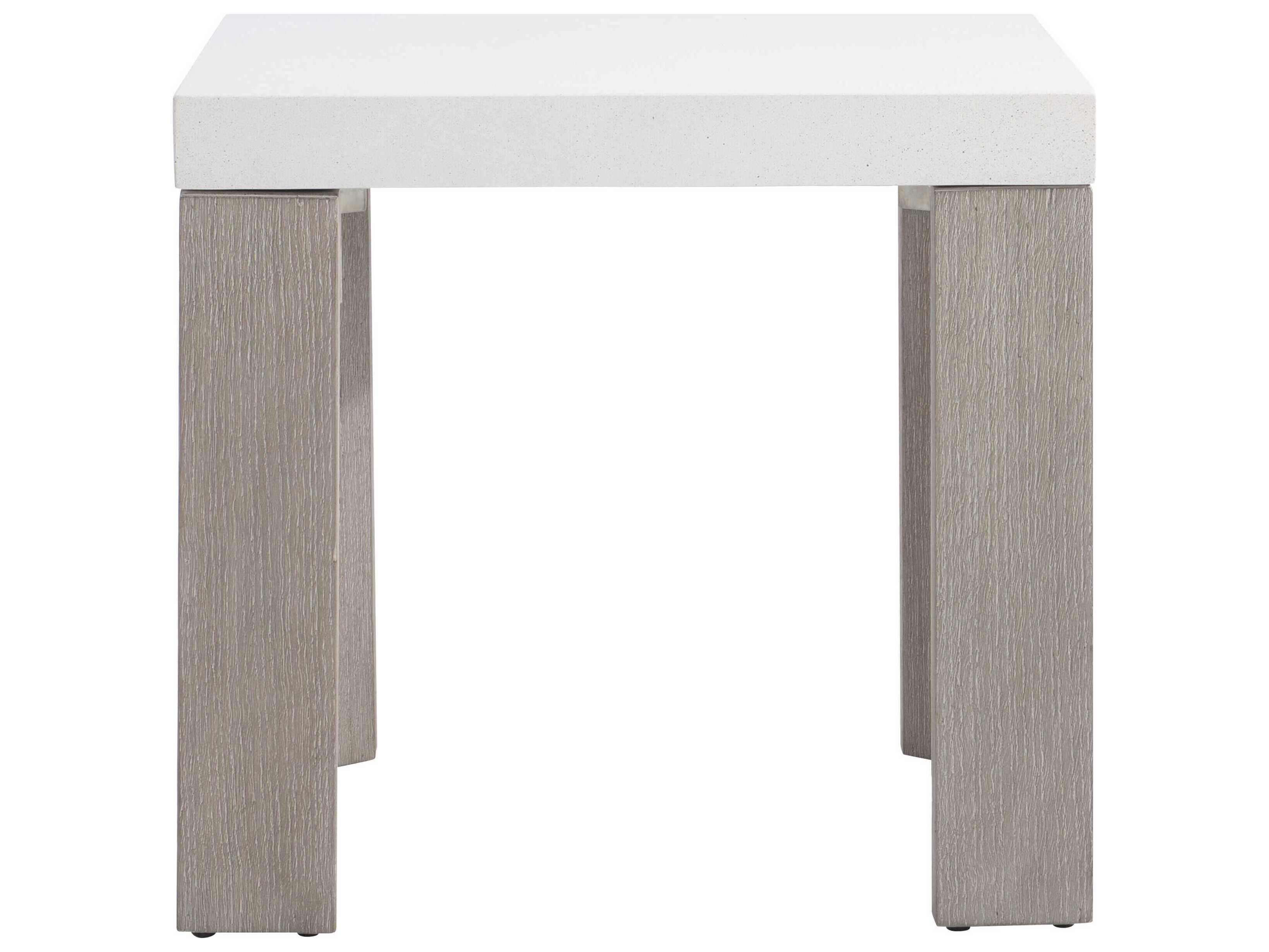Bernhardt Lorenzo Square Concrete Vintage Cream Flint End Table