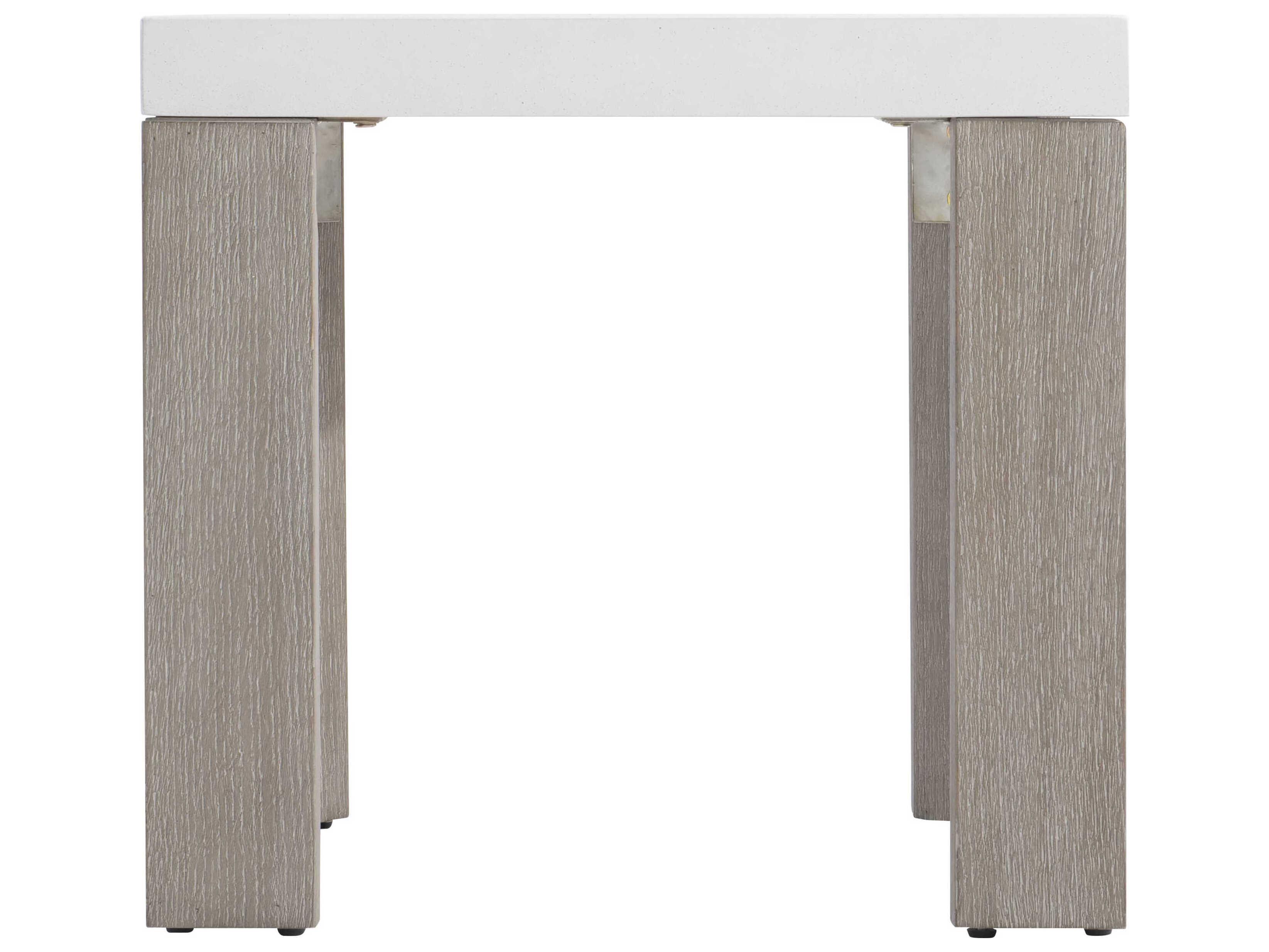 Bernhardt Lorenzo Square Concrete Vintage Cream Flint End Table